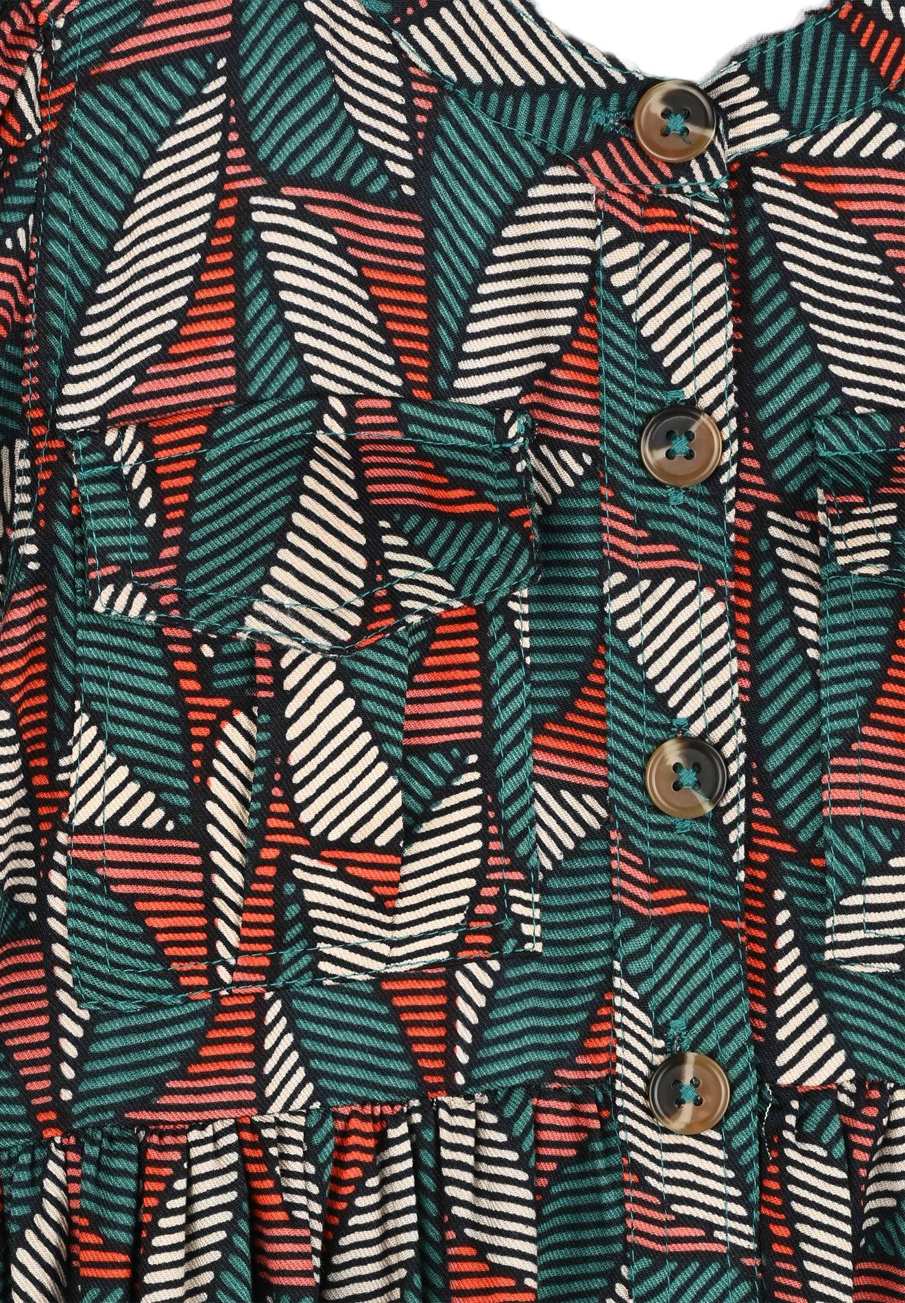 Robe imprimée en viscose certifiée Oekotex, Vert foncé, large image number 5