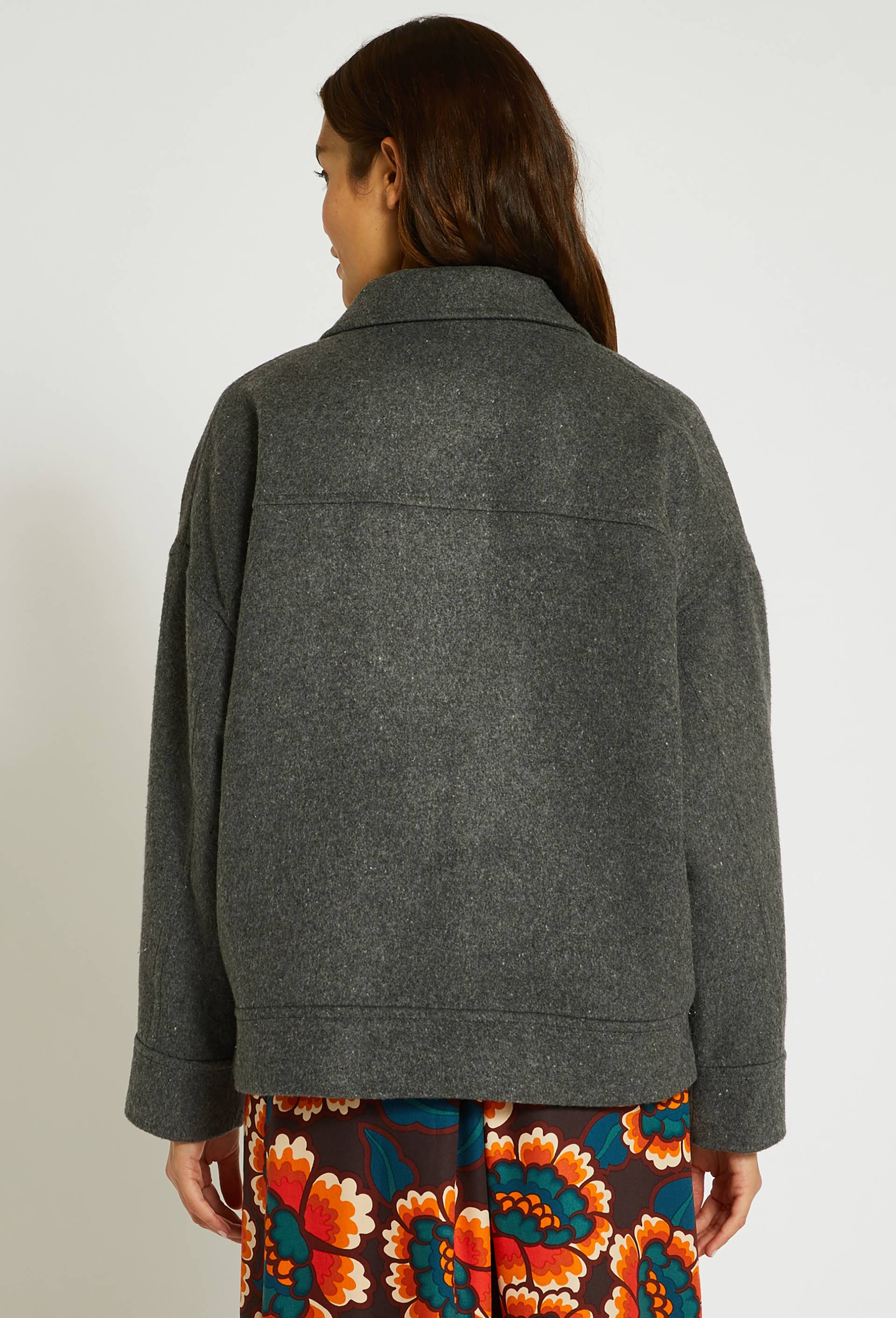 Veste courte boutonnée, Gris, large image number 1