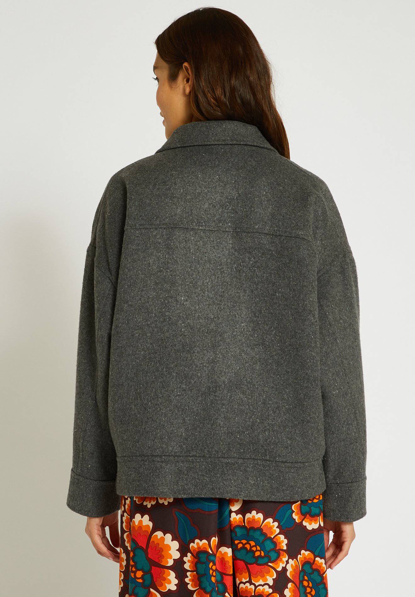 Veste courte boutonnée, Gris, large image number 4