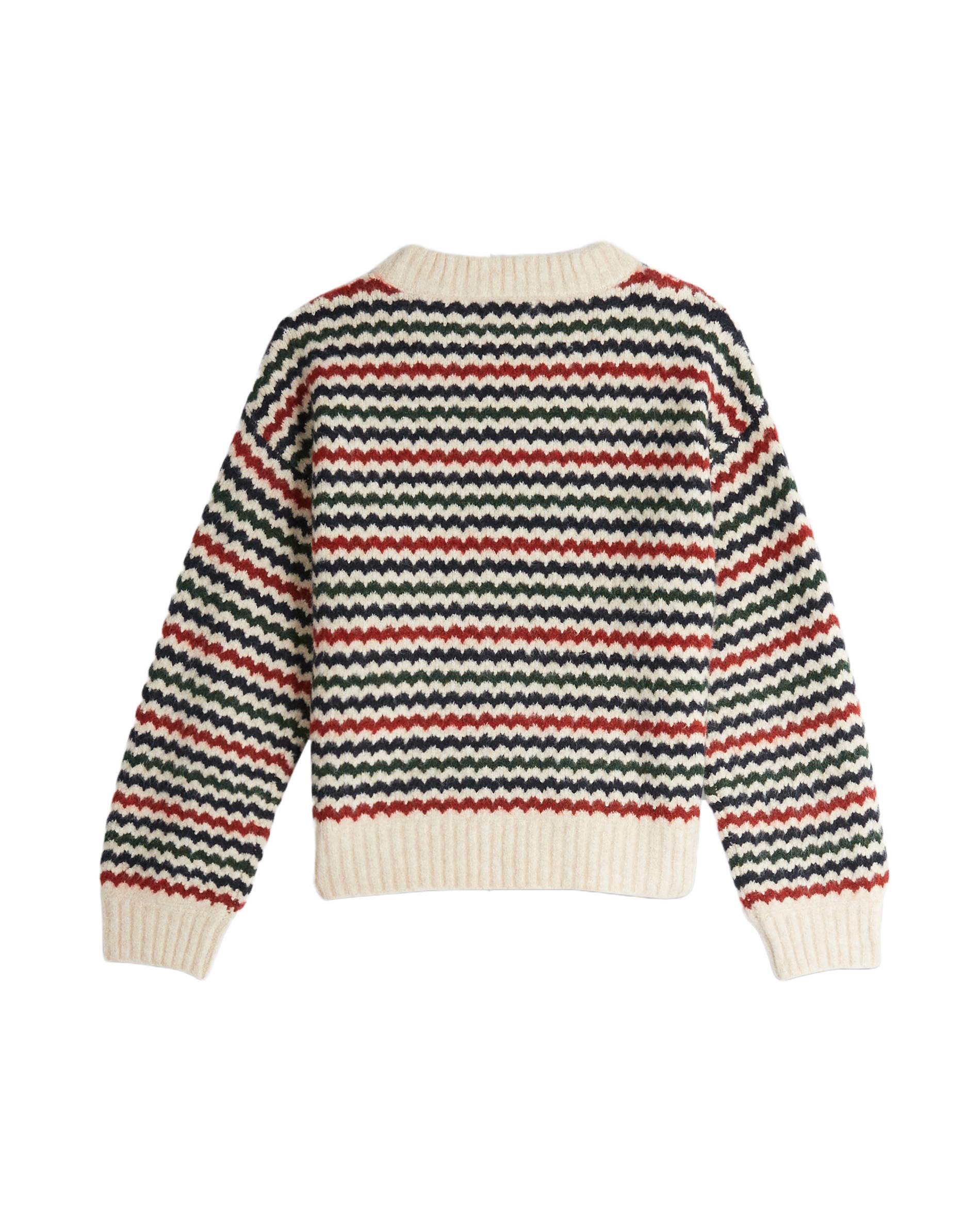 Pull à motifs certifié Oekotex, Blanc, large image number 5