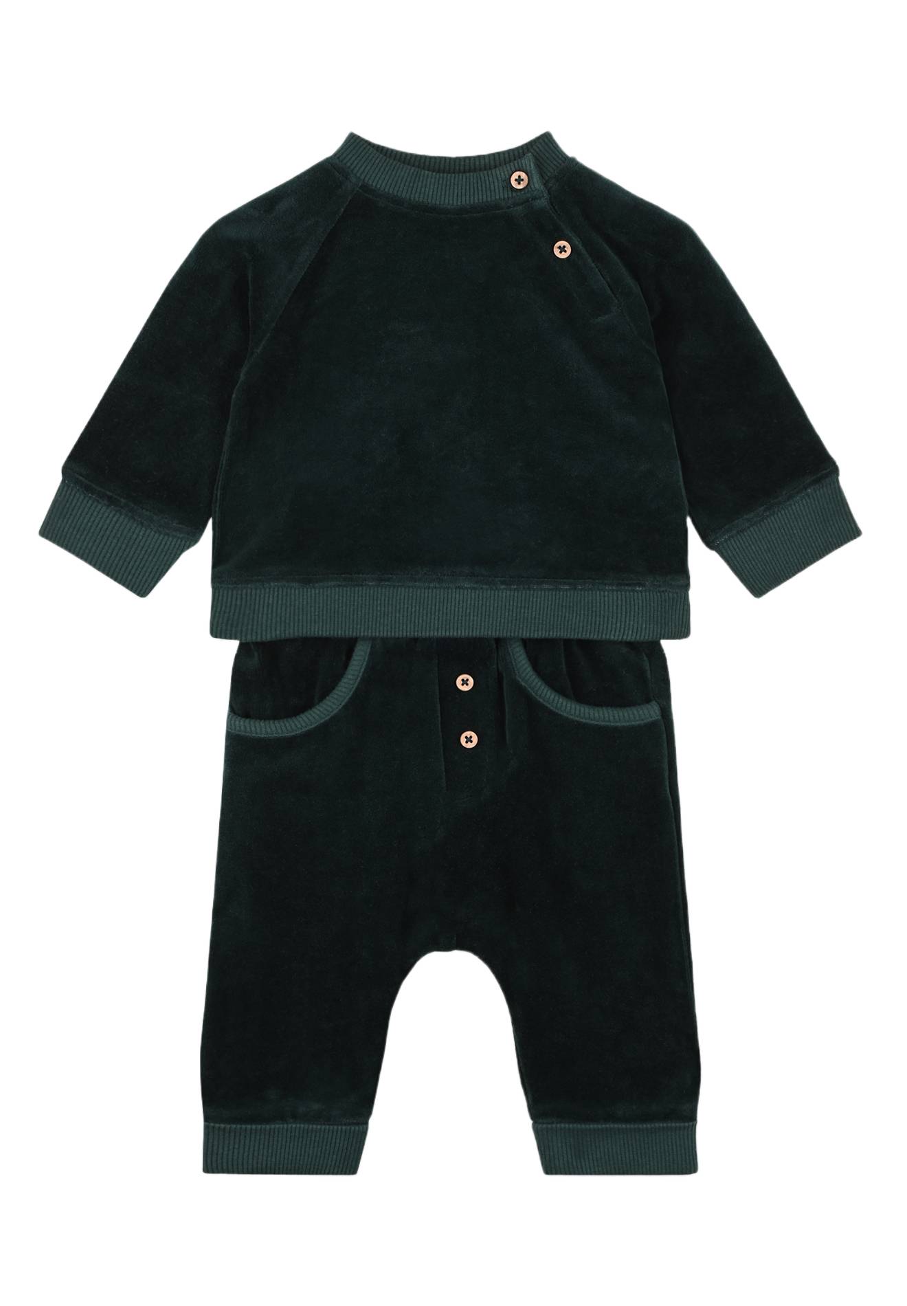 Ensemble velours, certifié Oekotex, Vert foncé, large image number 3.0