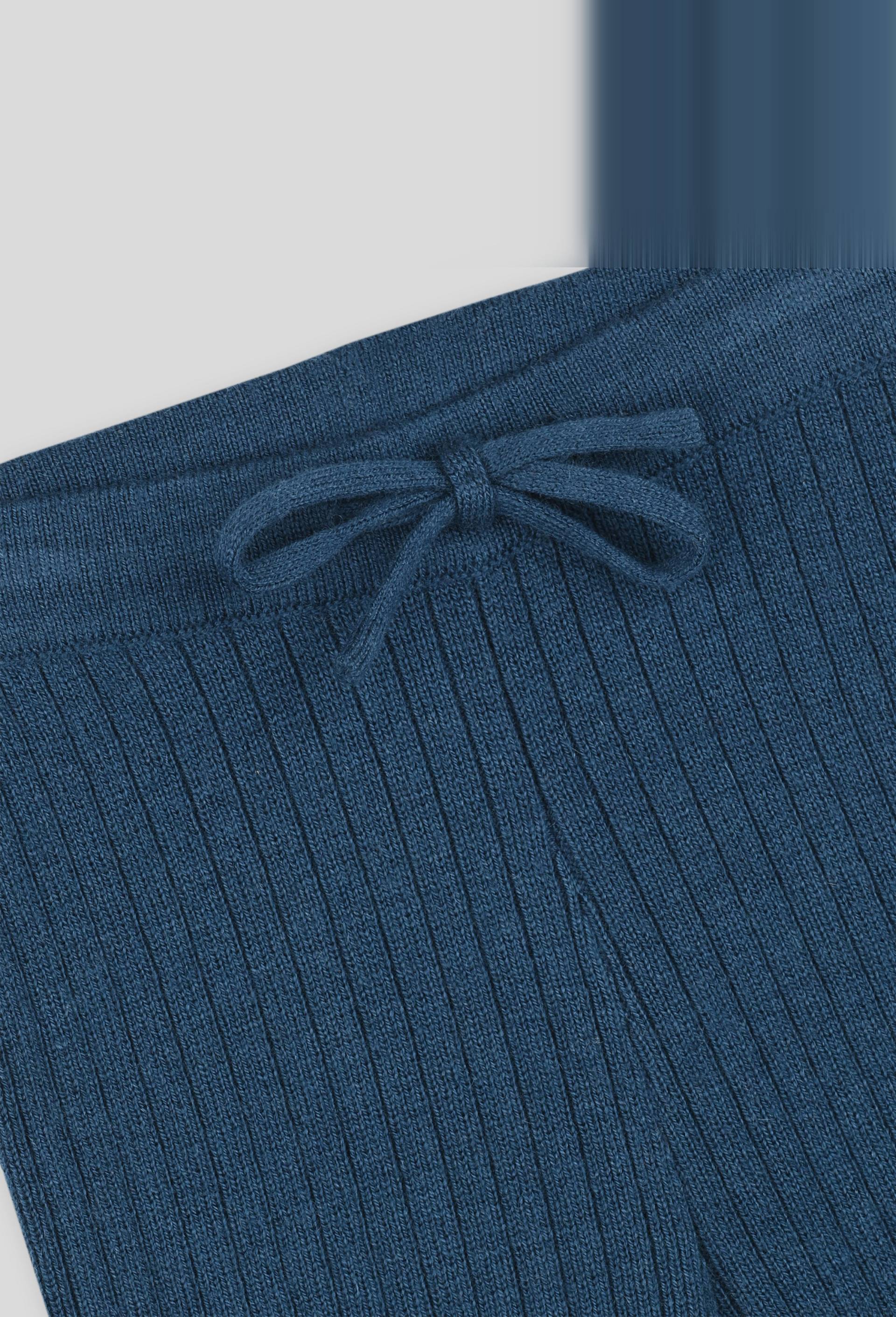 Legging côtelé uni en tricot, Bleu foncé, large image number 2