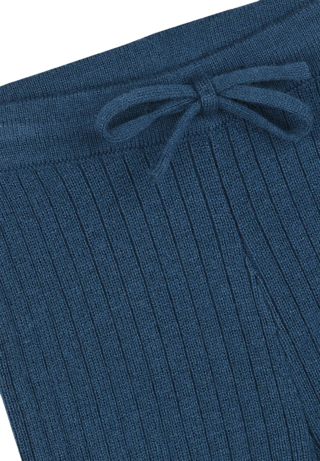 Legging côtelé uni en tricot, Bleu foncé, large image number 5