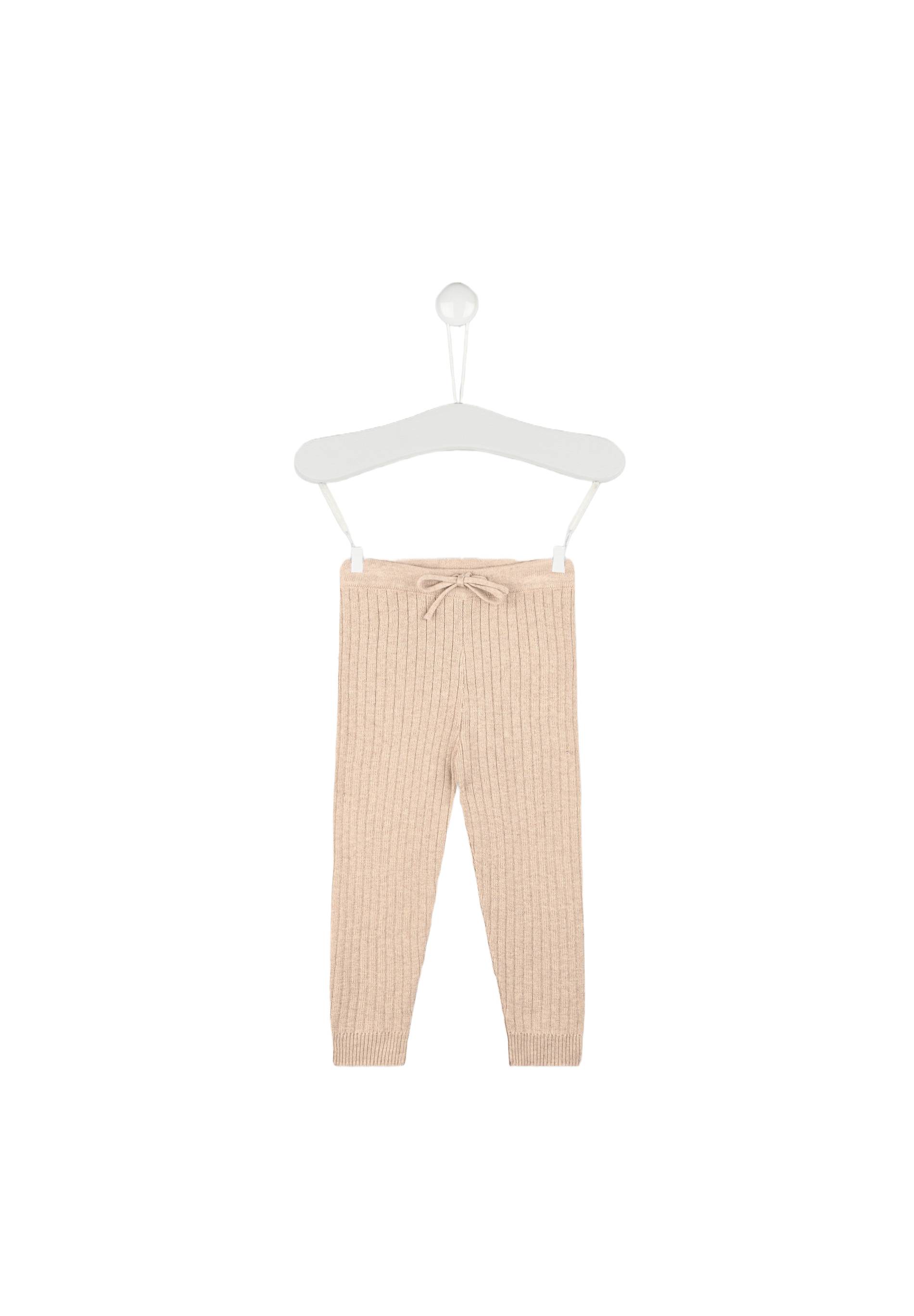 Legging côtelé uni en tricot, Beige, large image number 3