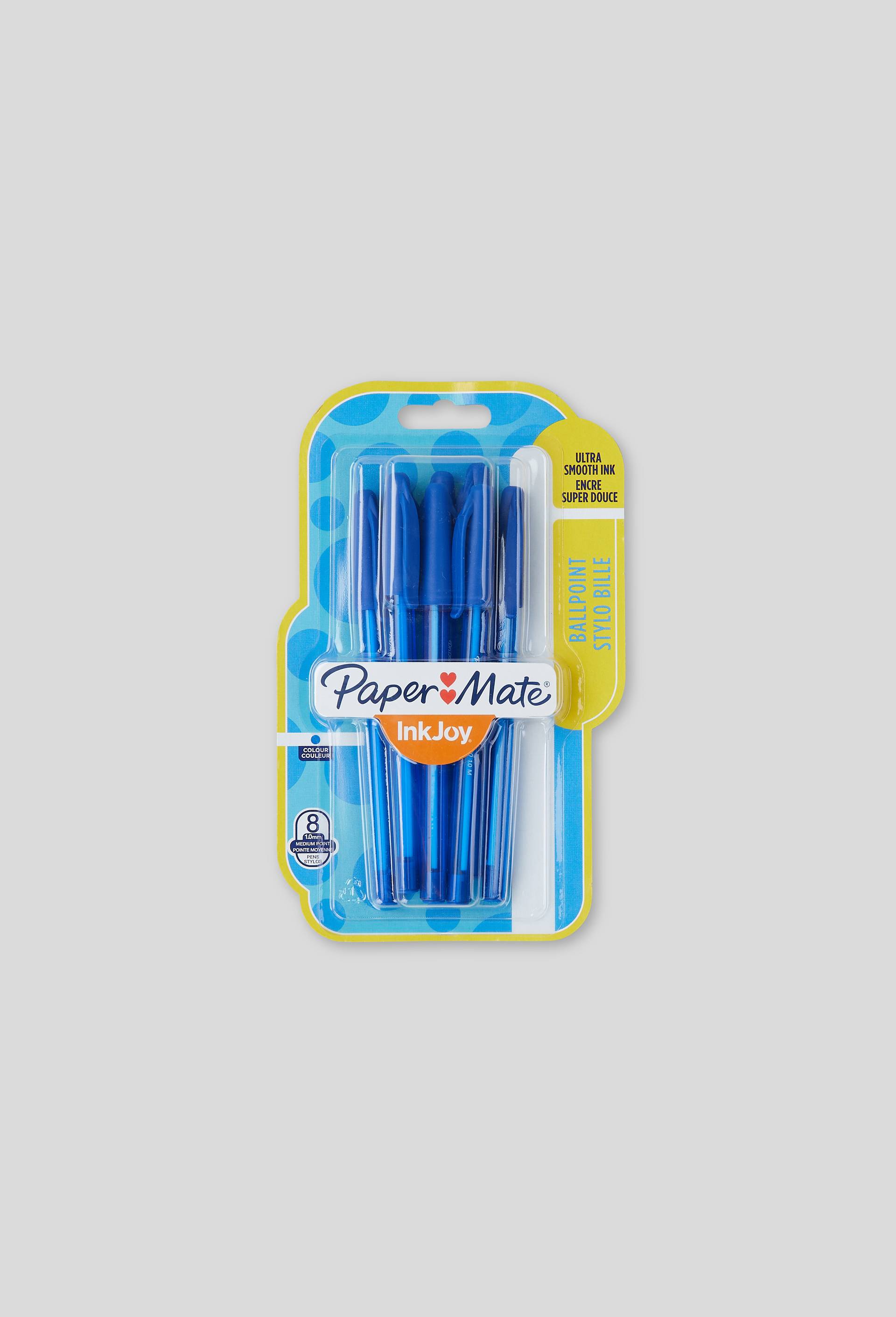 8 STYLOS INKJOY MED BLEU, Brun foncé, large image number 0