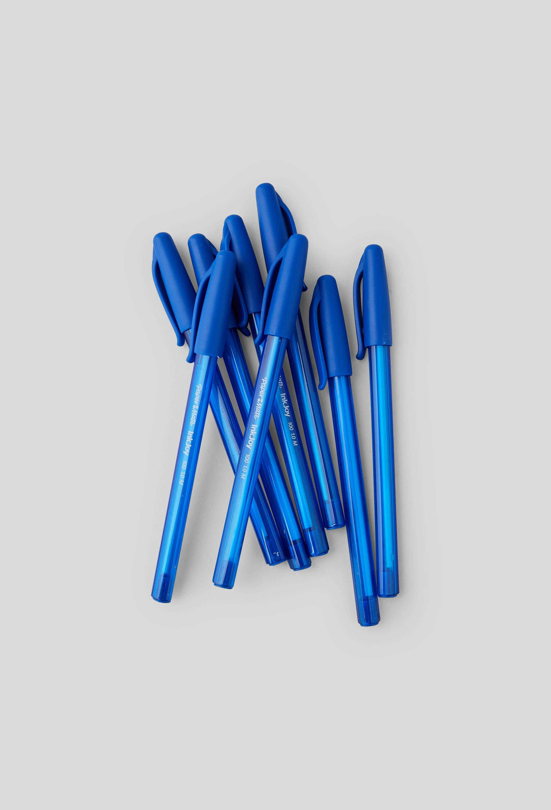 8 STYLOS INKJOY MED BLEU, Brun fonc&eacute;, large image number 1