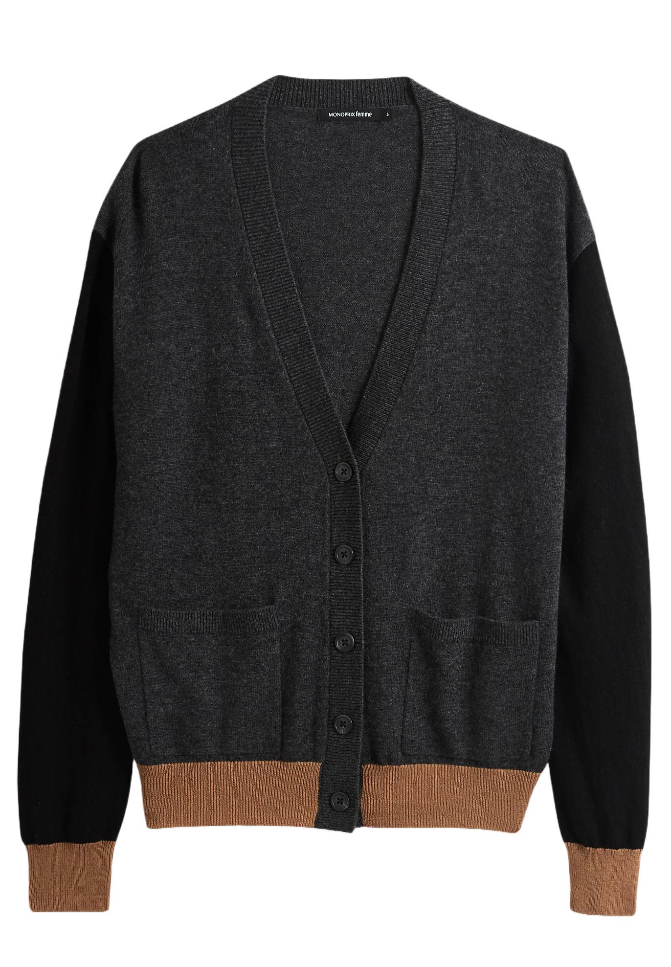 Gilet en V, Gris foncé, large image number 5