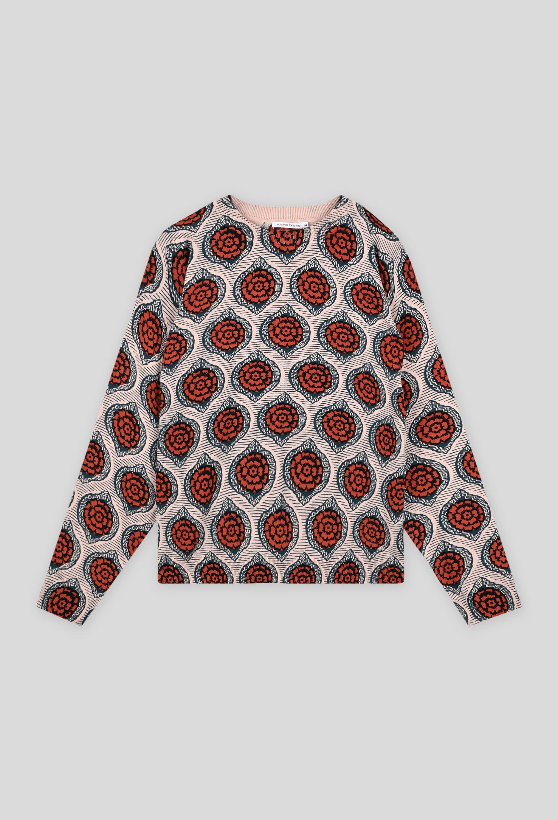 Sweat imprimé, Rouge foncé, large image number 0.0