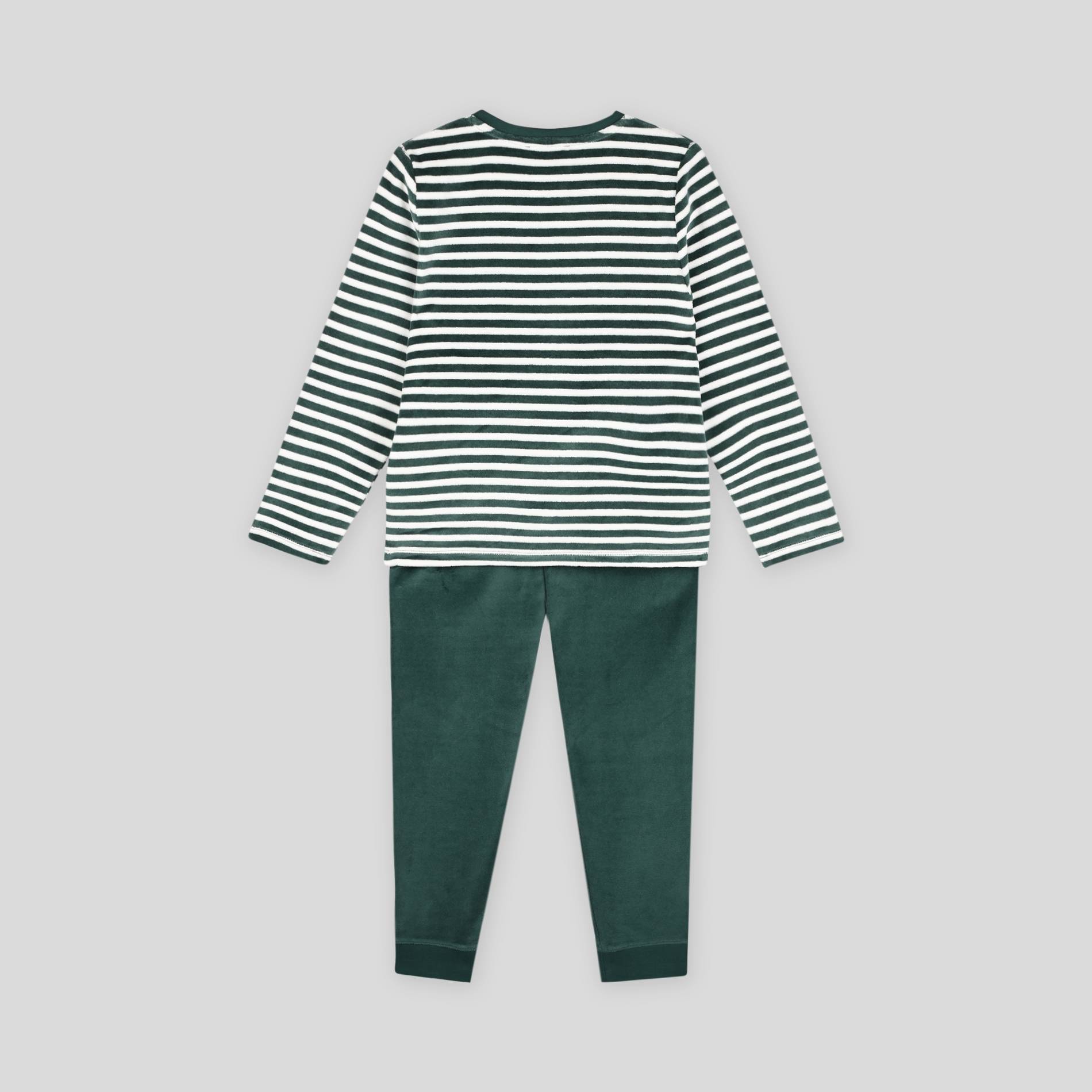 Pyjama ray&eacute;, Vert fonc&eacute;, large image number 1