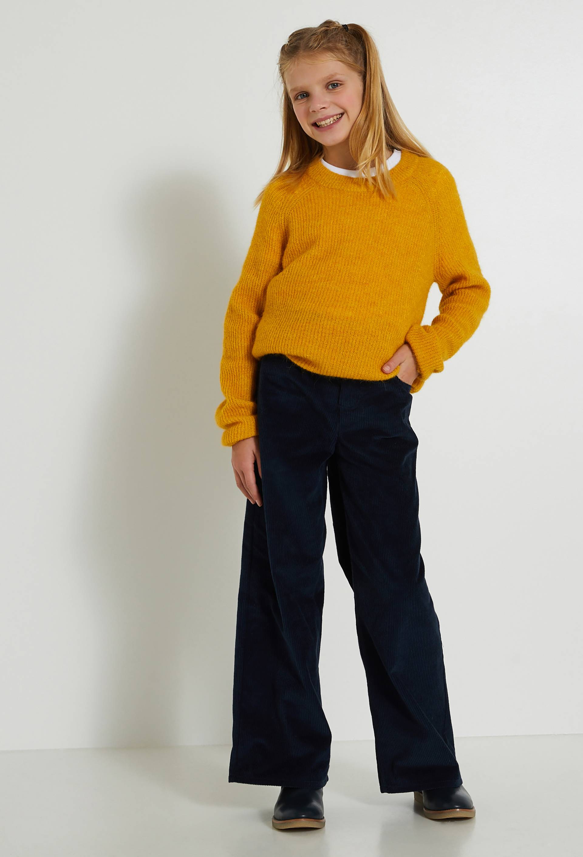 Pantalon évasé, BLEU, large image number 0