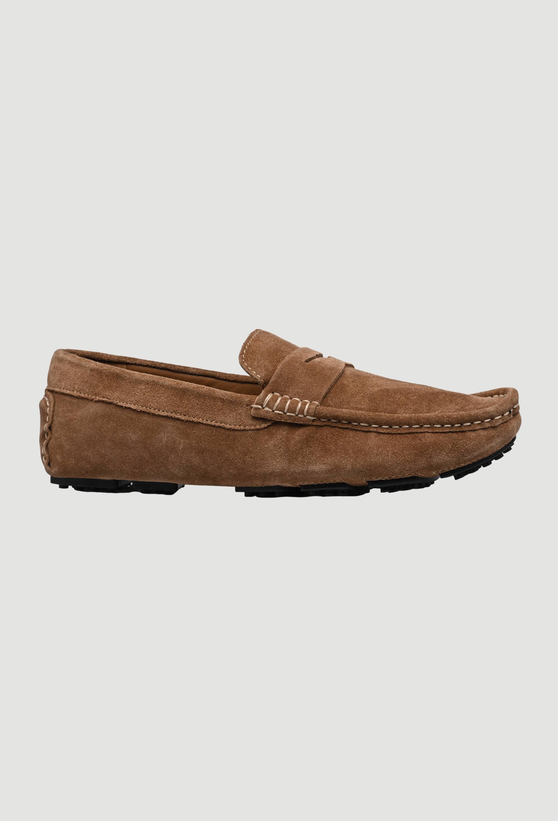 Mocassins, croute de cuir responsable, Beige, large image number 0