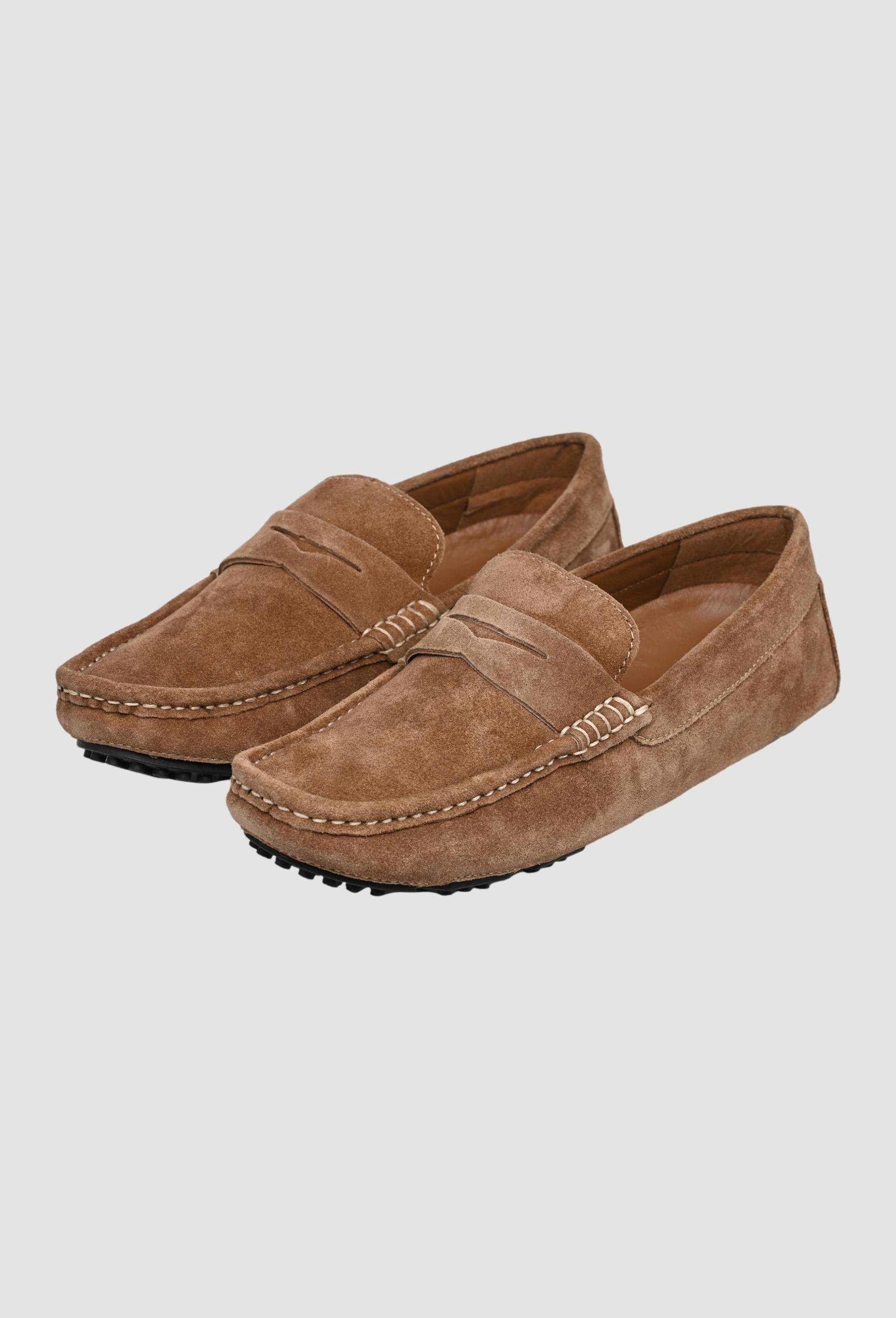 Mocassins, croute de cuir responsable, Beige, large image number 1