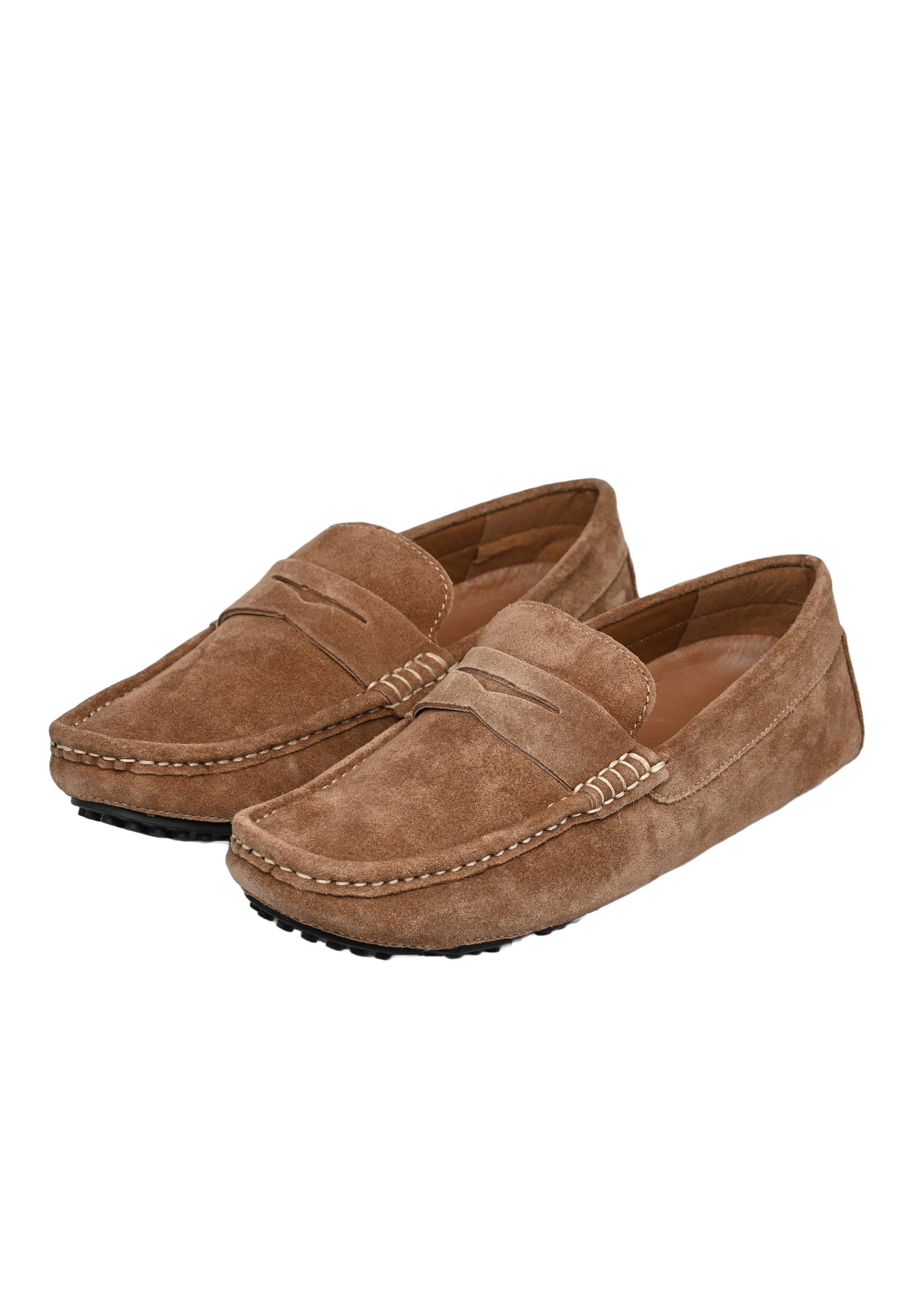Mocassins, croute de cuir responsable, Beige, large image number 4