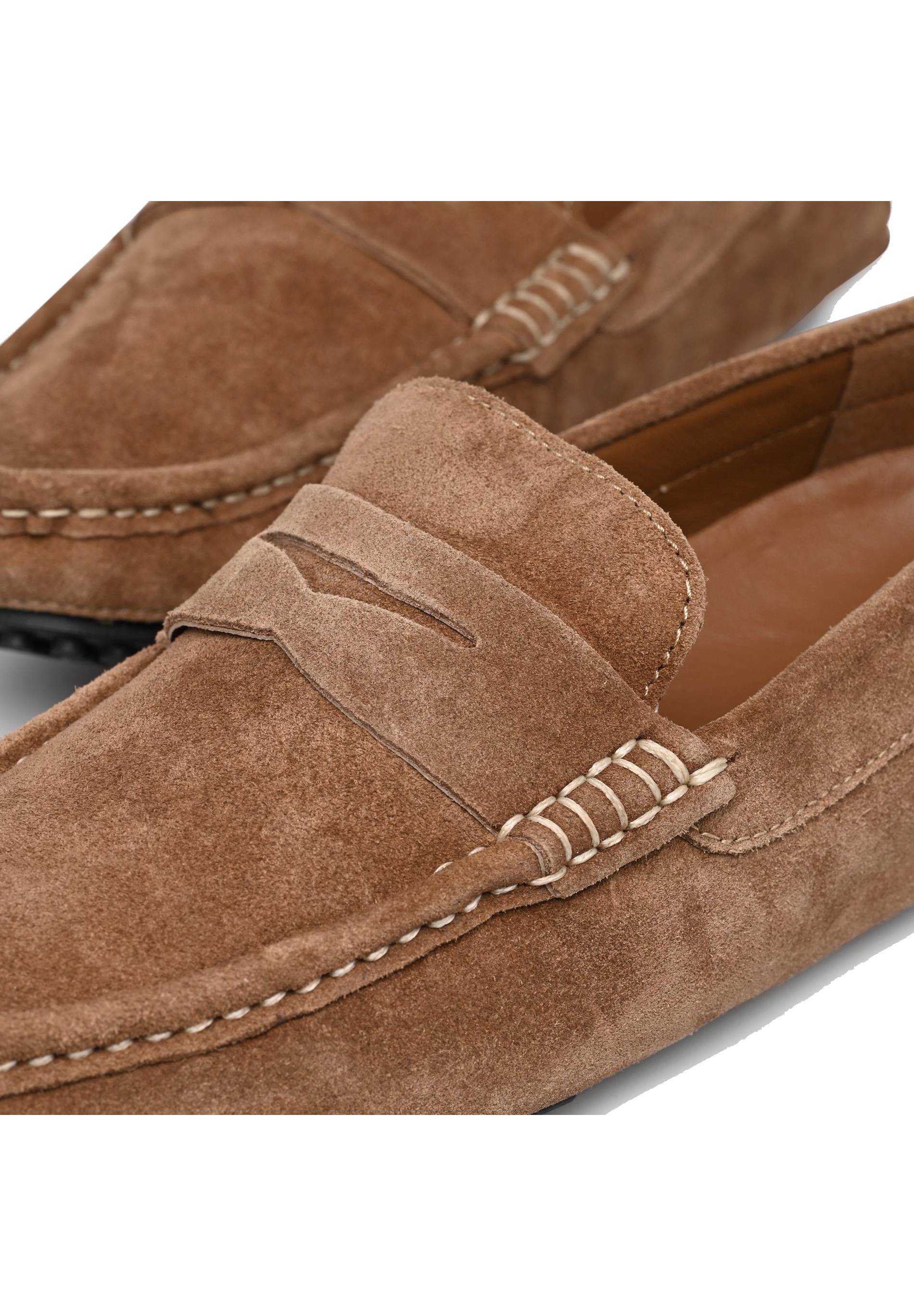 Mocassins, croute de cuir responsable, Beige, large image number 5