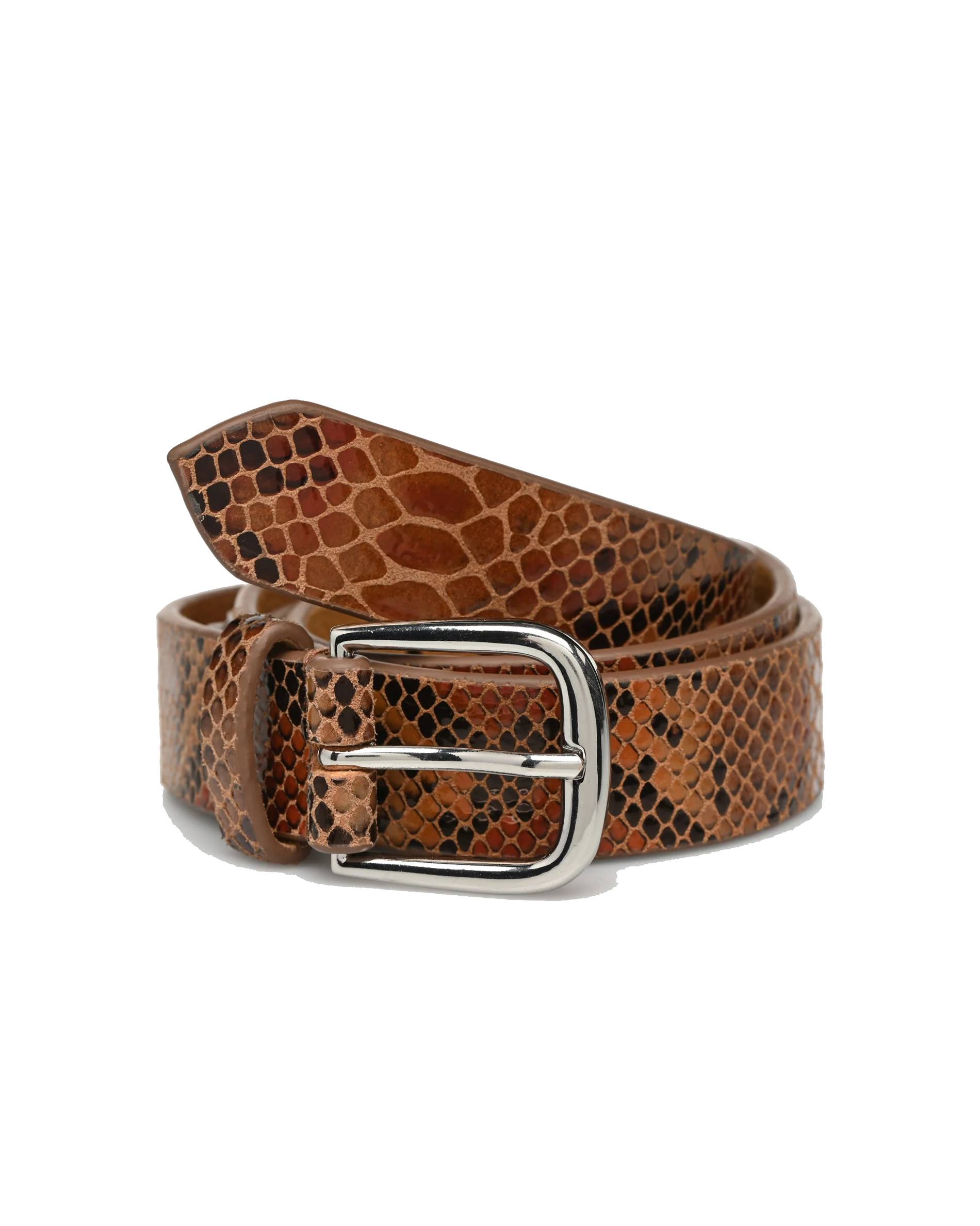 Ceinture fa&ccedil;on serpent 2,5cm, cuir responsable, Beige, large image number 2