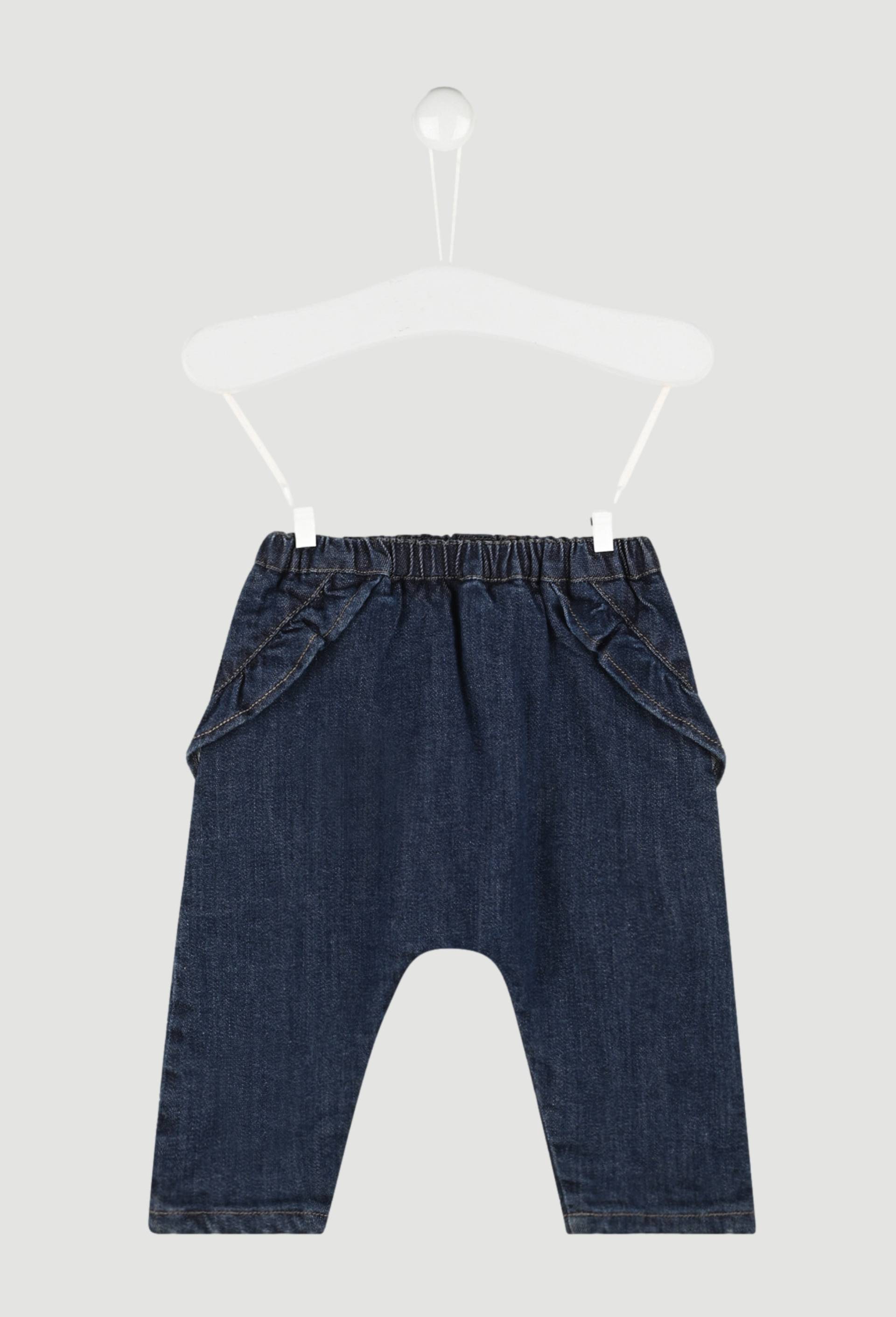 Pantalon en denim à volants, Oeko-Tex, Bleu foncé, large image number 0