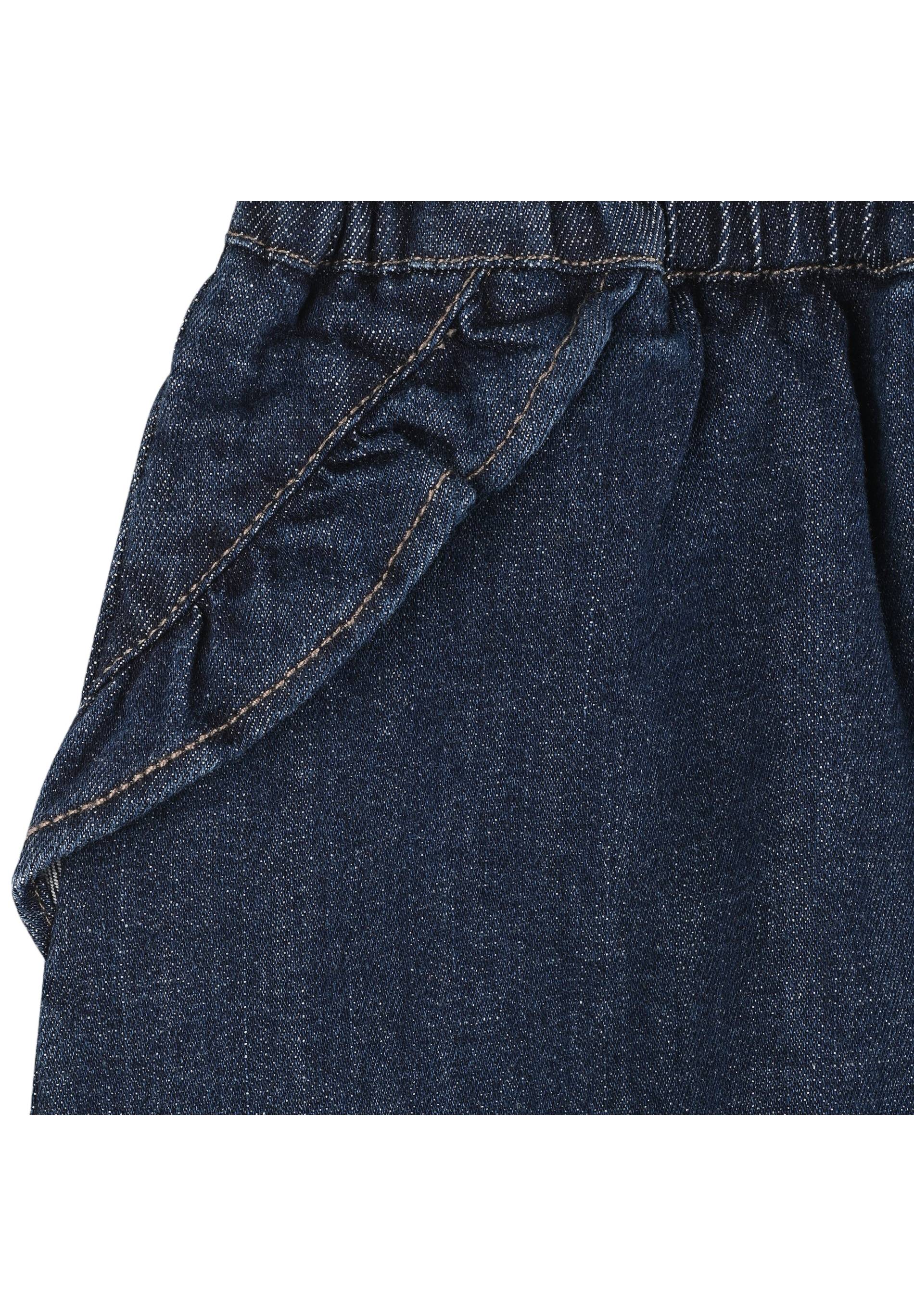 Pantalon en denim à volants, Oeko-Tex, Bleu foncé, large image number 5.0