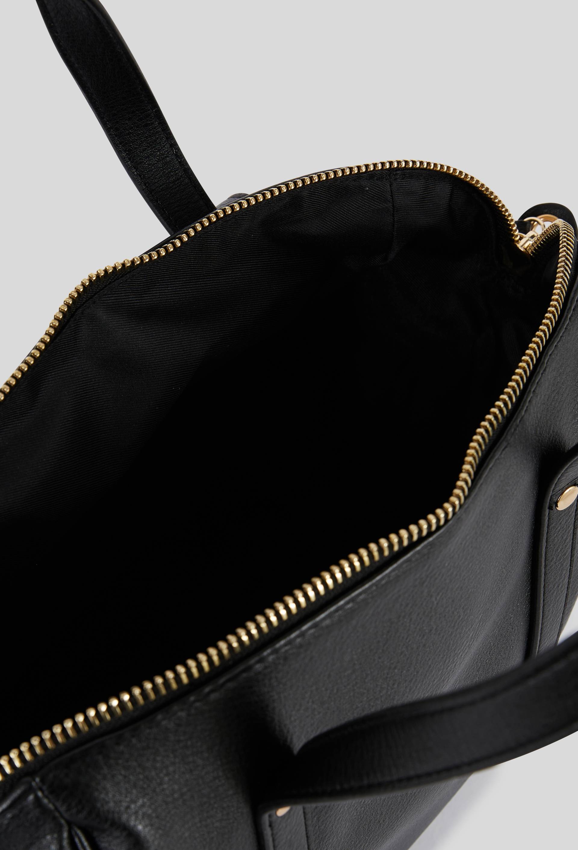 Sac Bandoulière En Daim Noir Monoprix - Petit Modèle - Occasion