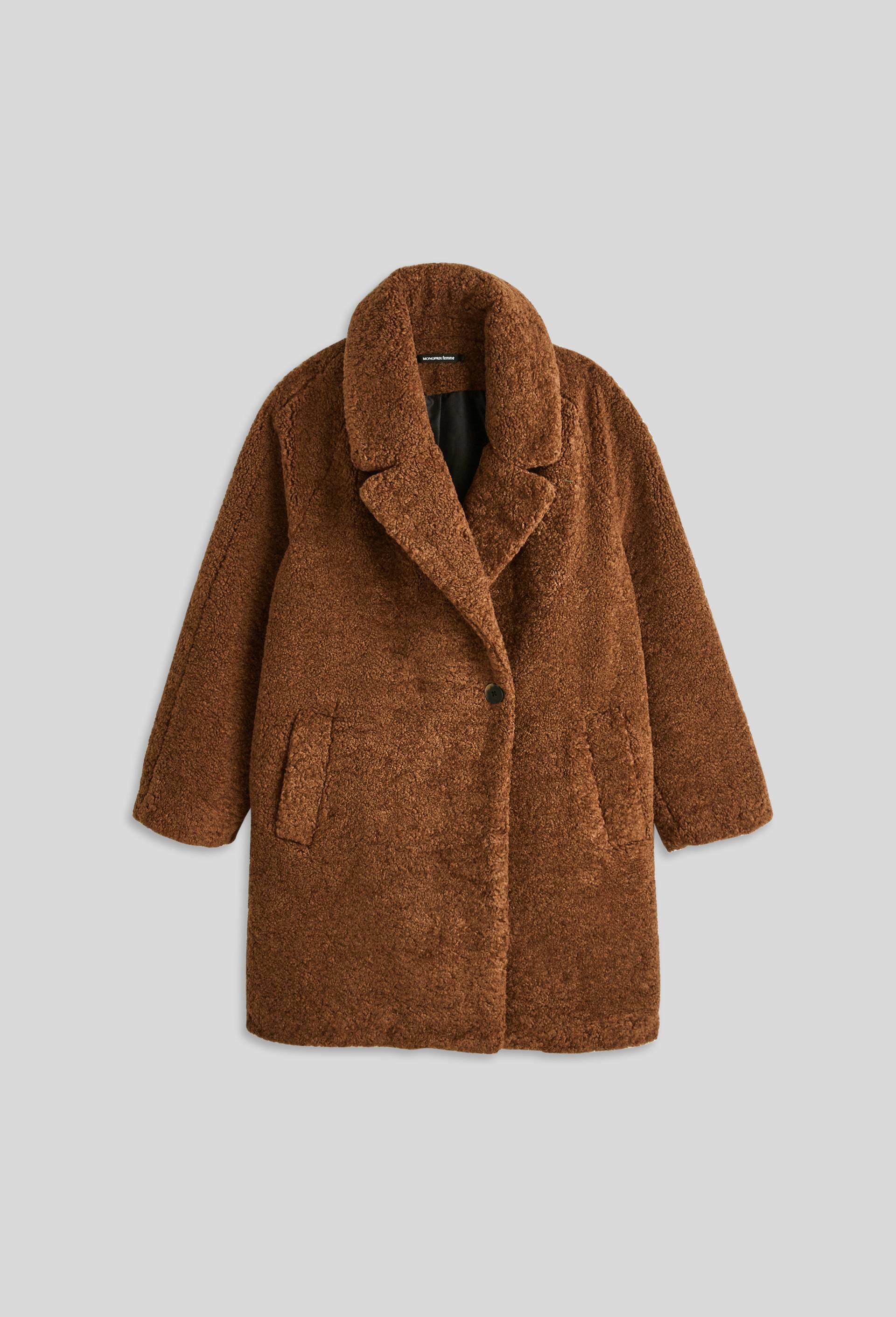 Manteau bouclette, Beige, large image number 2.0