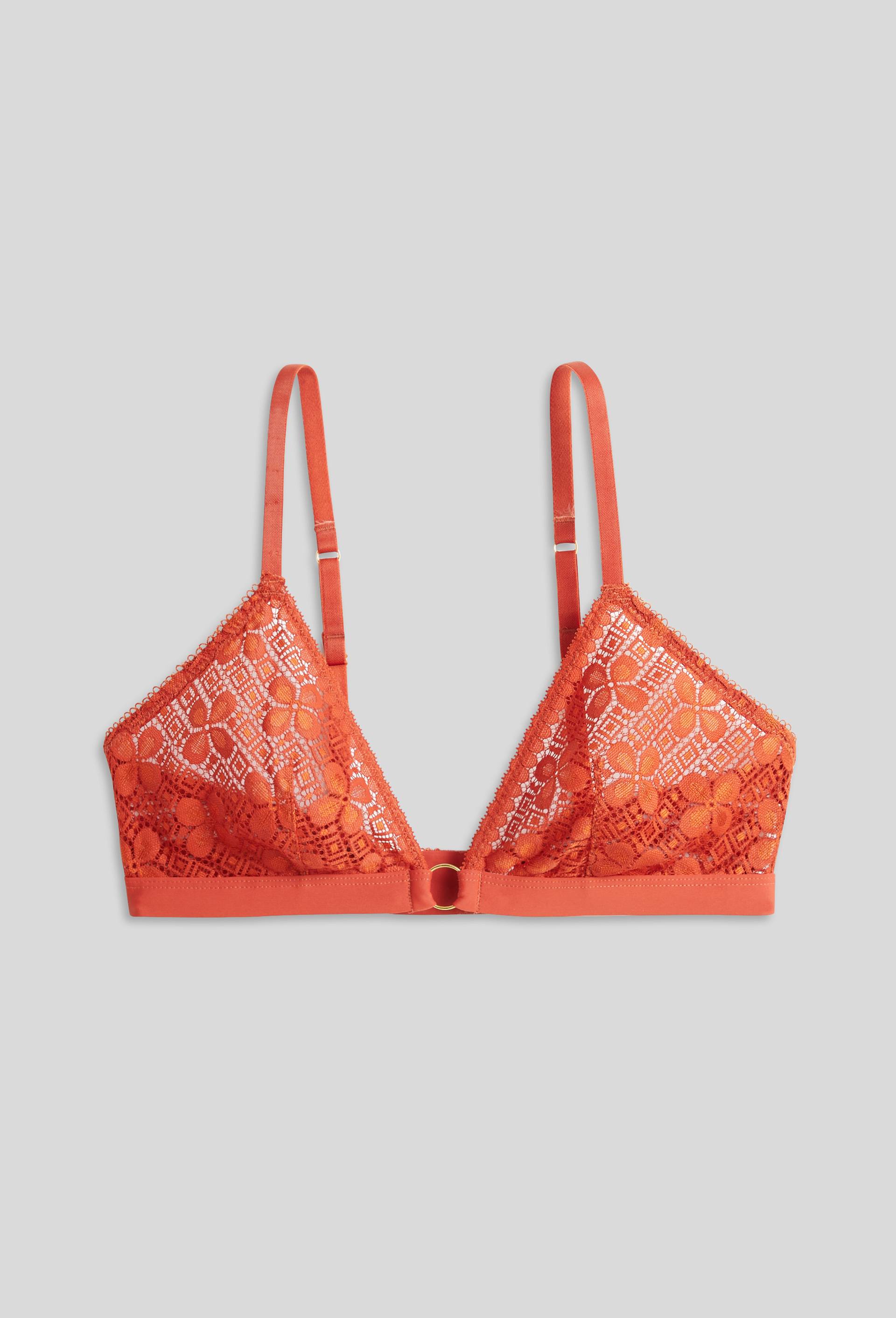 Dia soutien-gorge triangle en dentelle, Rouge foncé, large image number 0