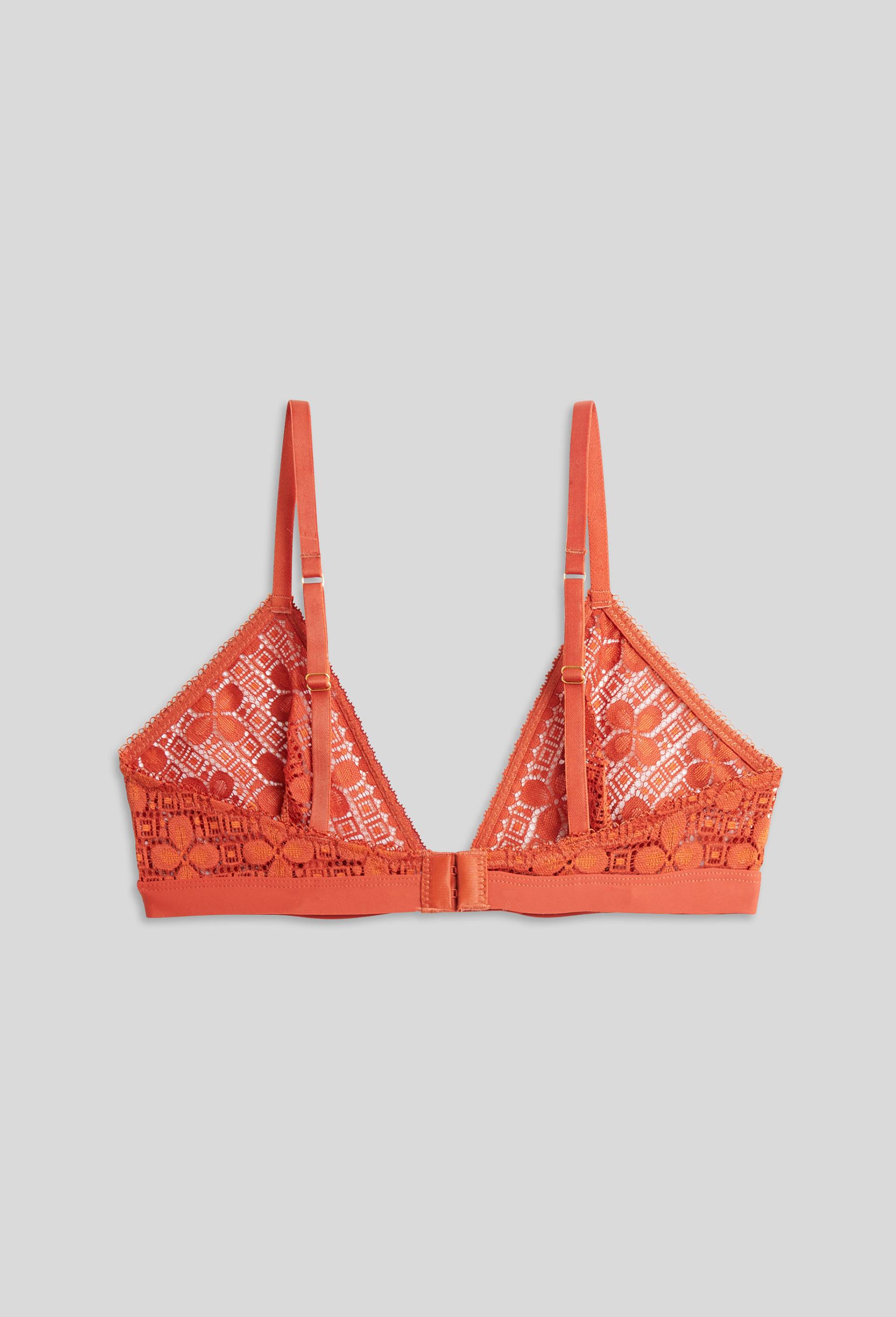 Dia soutien-gorge triangle en dentelle, Rouge foncé, large image number 1