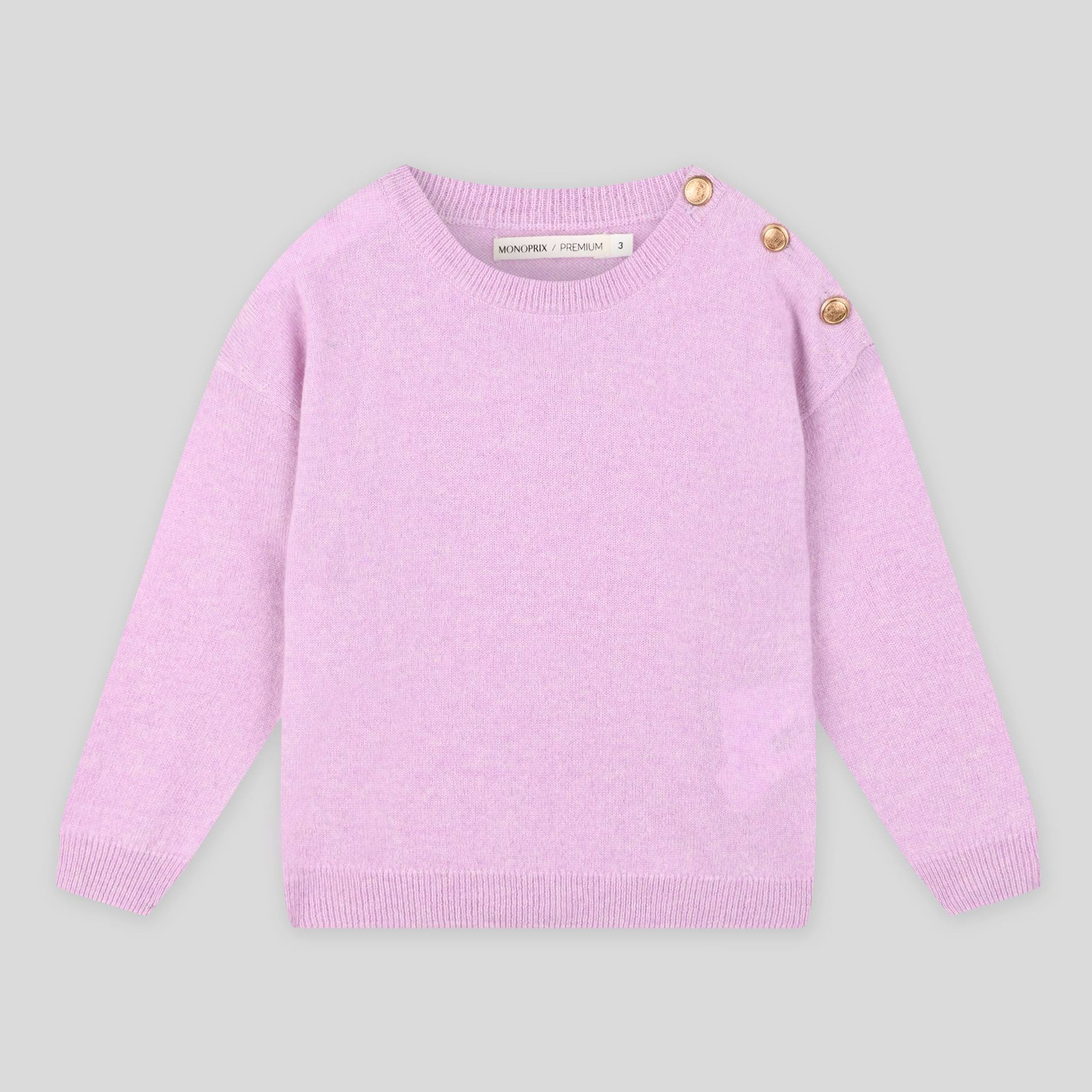 Pull en cachemire, Violet clair, large image number 0.0