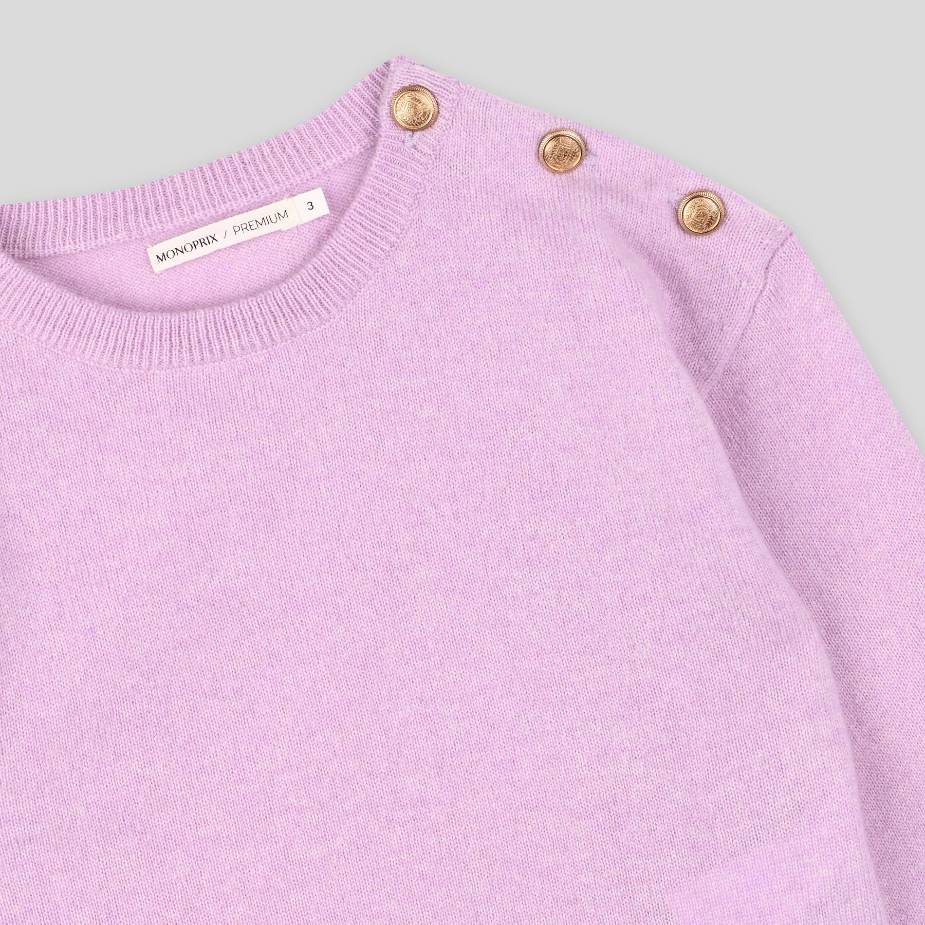Pull en cachemire, Violet clair, large image number 2.0