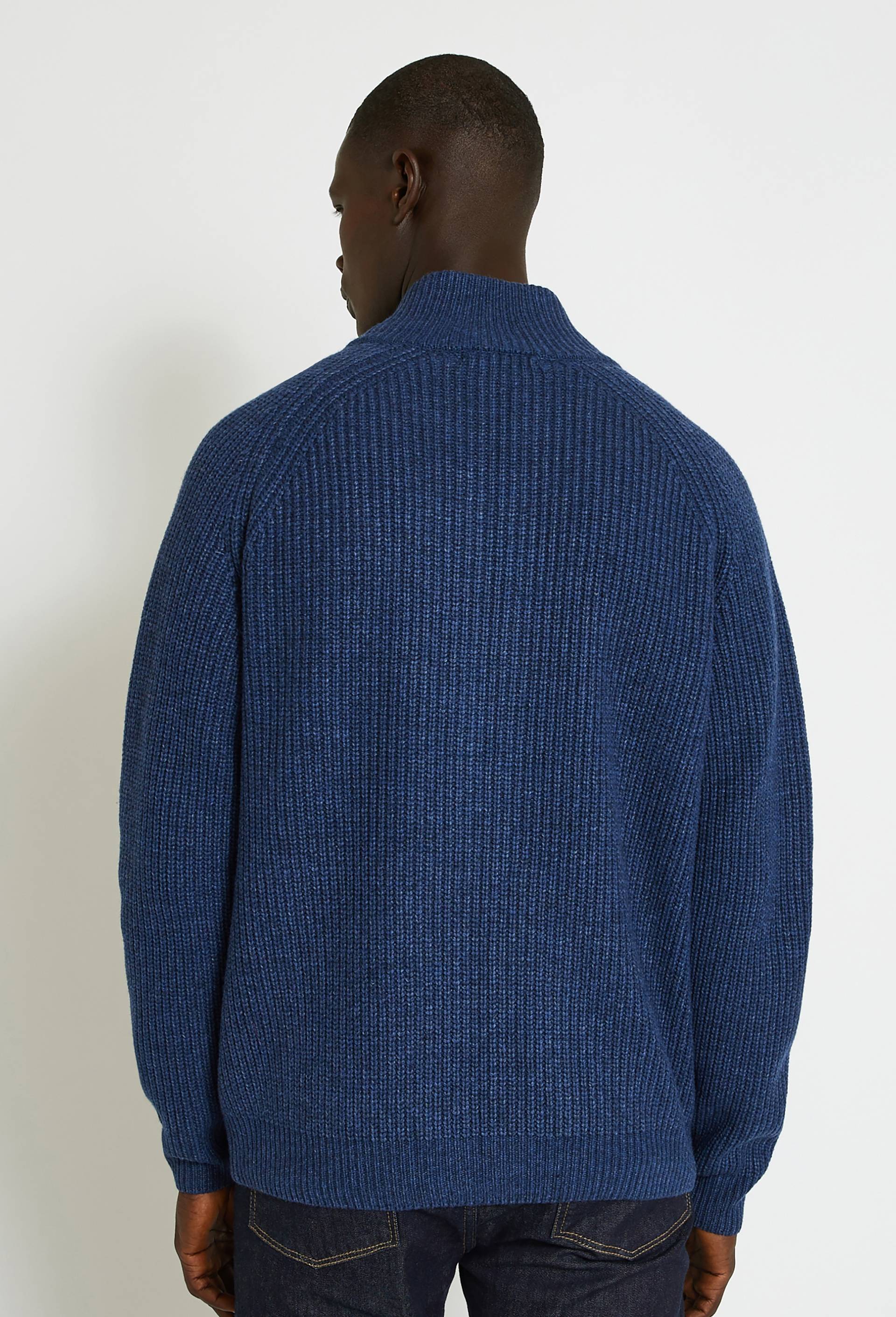 Gilet uni contenant de la laine, BLEU, large image number 1
