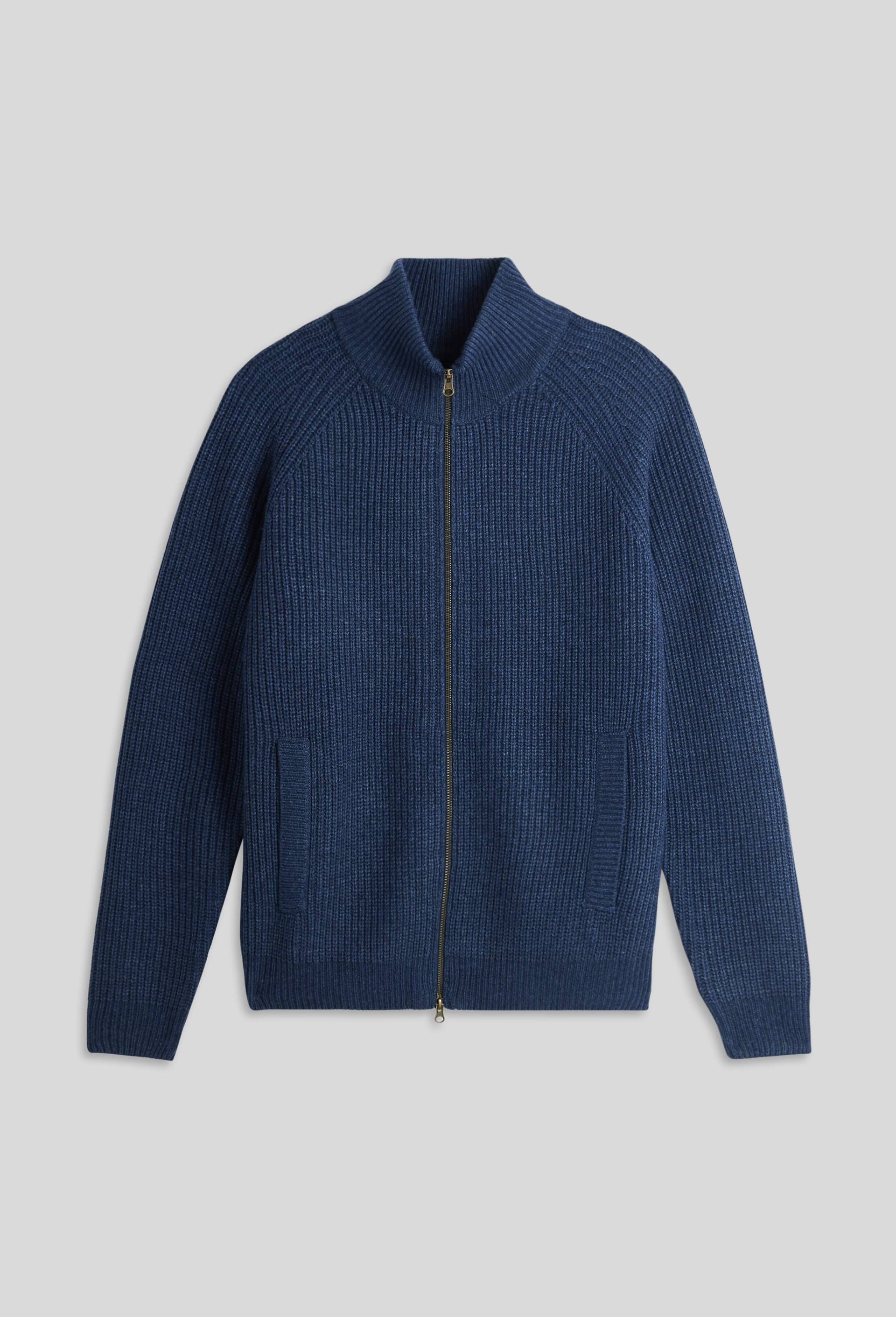 Gilet uni contenant de la laine, BLEU, large image number 2