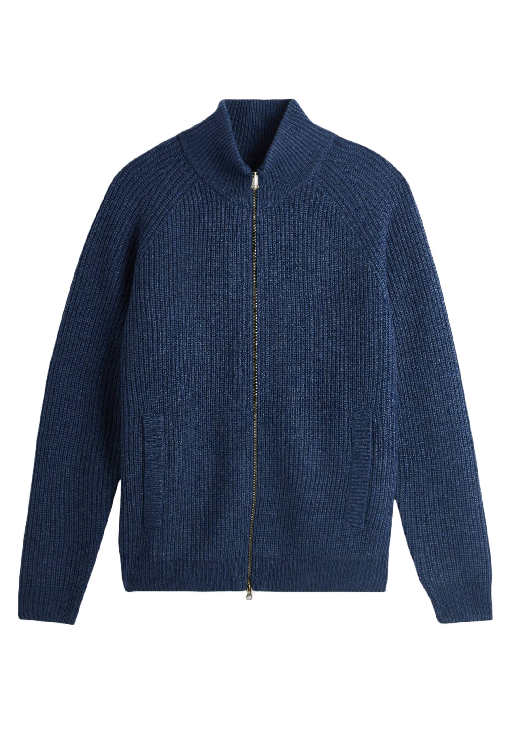 Gilet uni contenant de la laine, BLEU, large image number 5