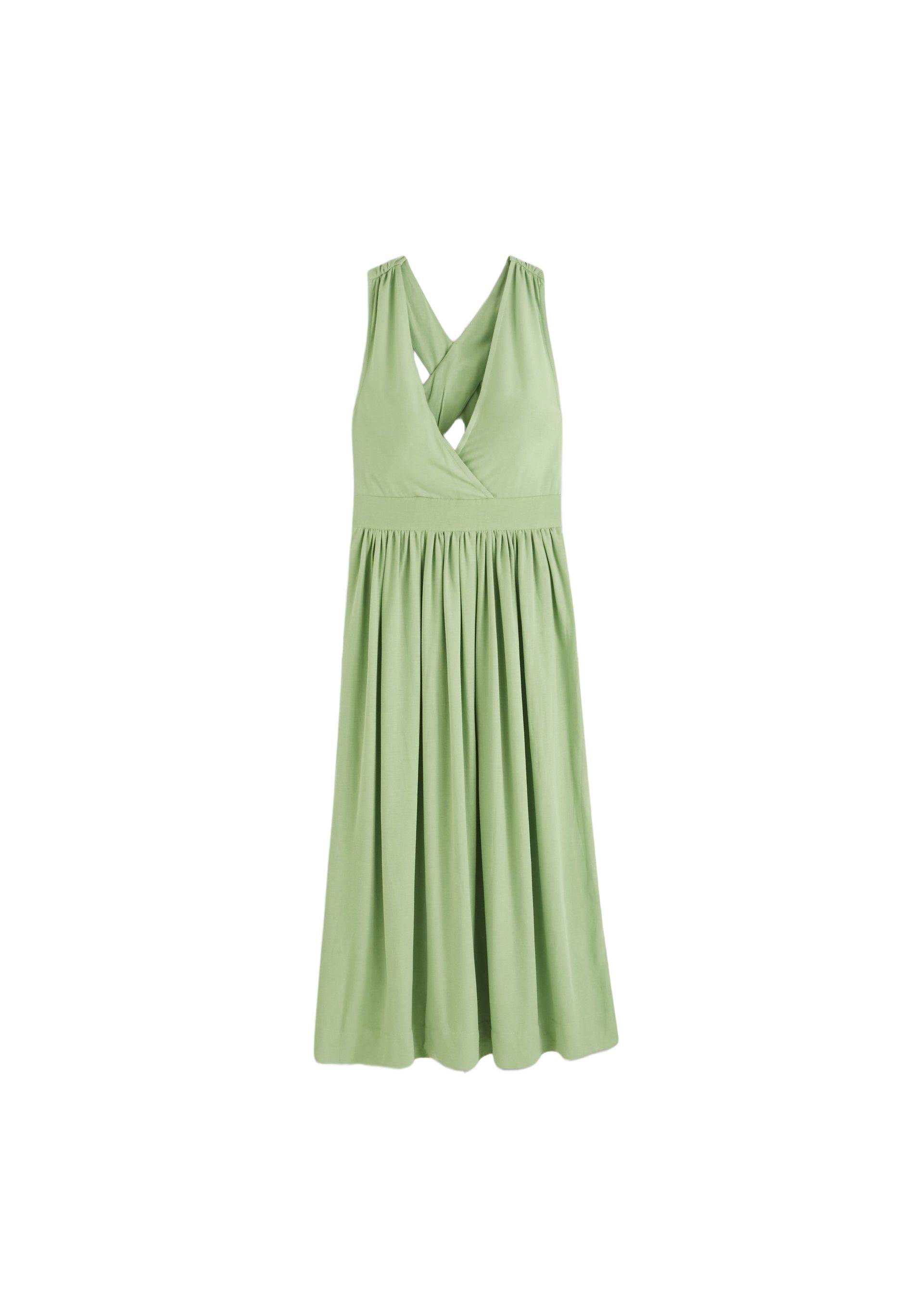 Robe longue dos nu Oekotex, Vert, large image number 5.0