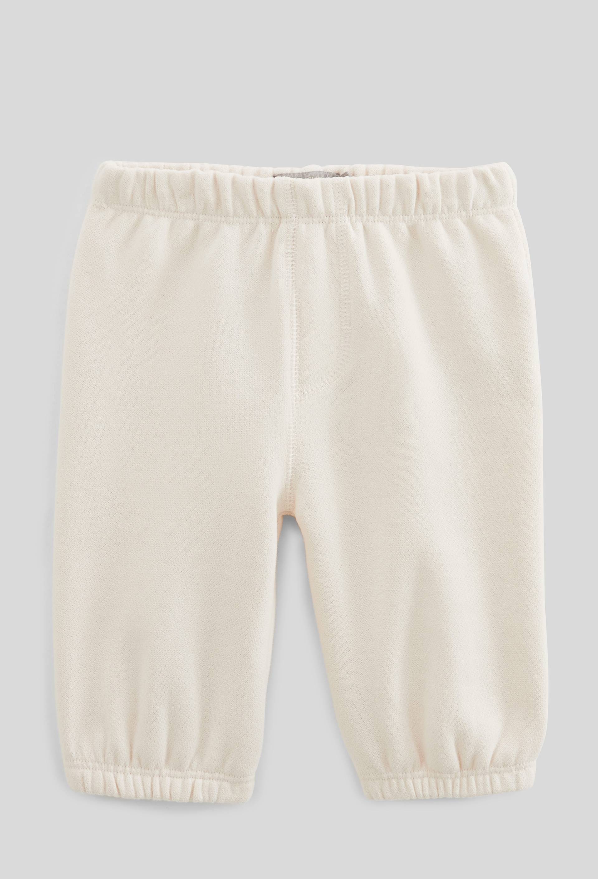 Pantalon en molleton uni en coton BIO, Beige clair, large image number 0