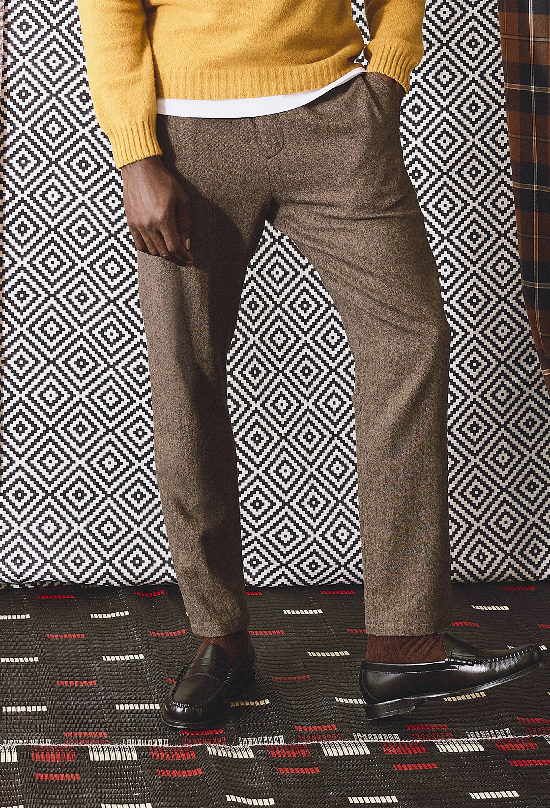 Pantalon en laine, Brun, large image number 0.0