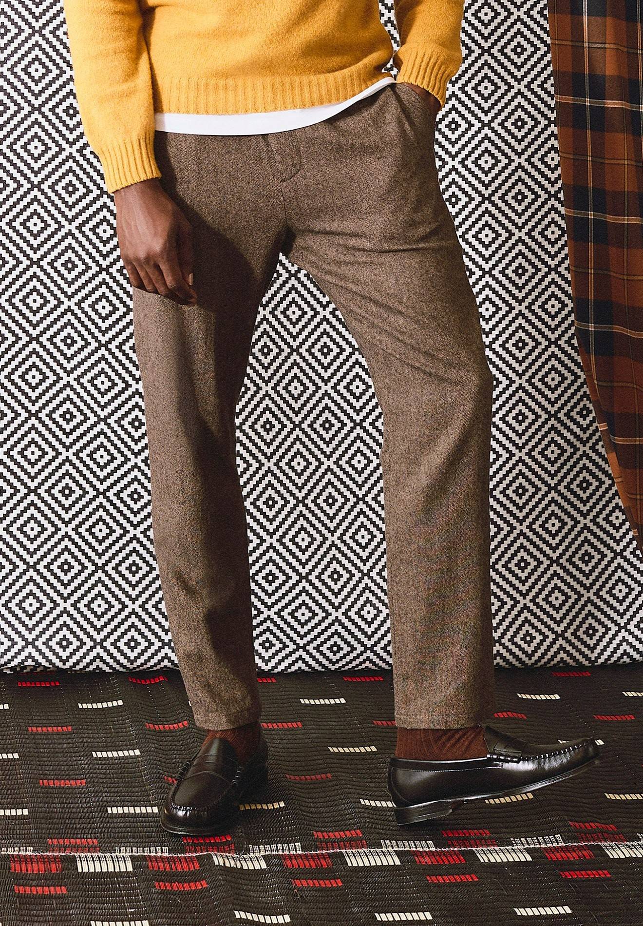 Pantalon en laine, Brun, large image number 3.0