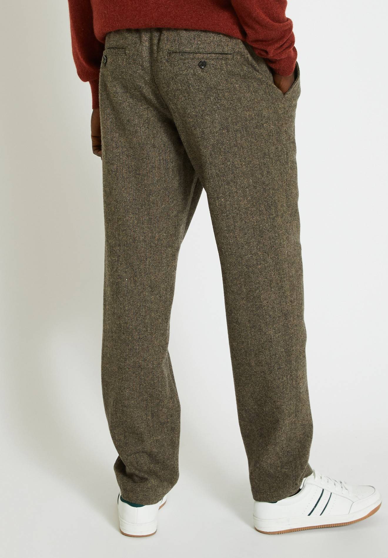 Pantalon en laine, Brun, large image number 4.0