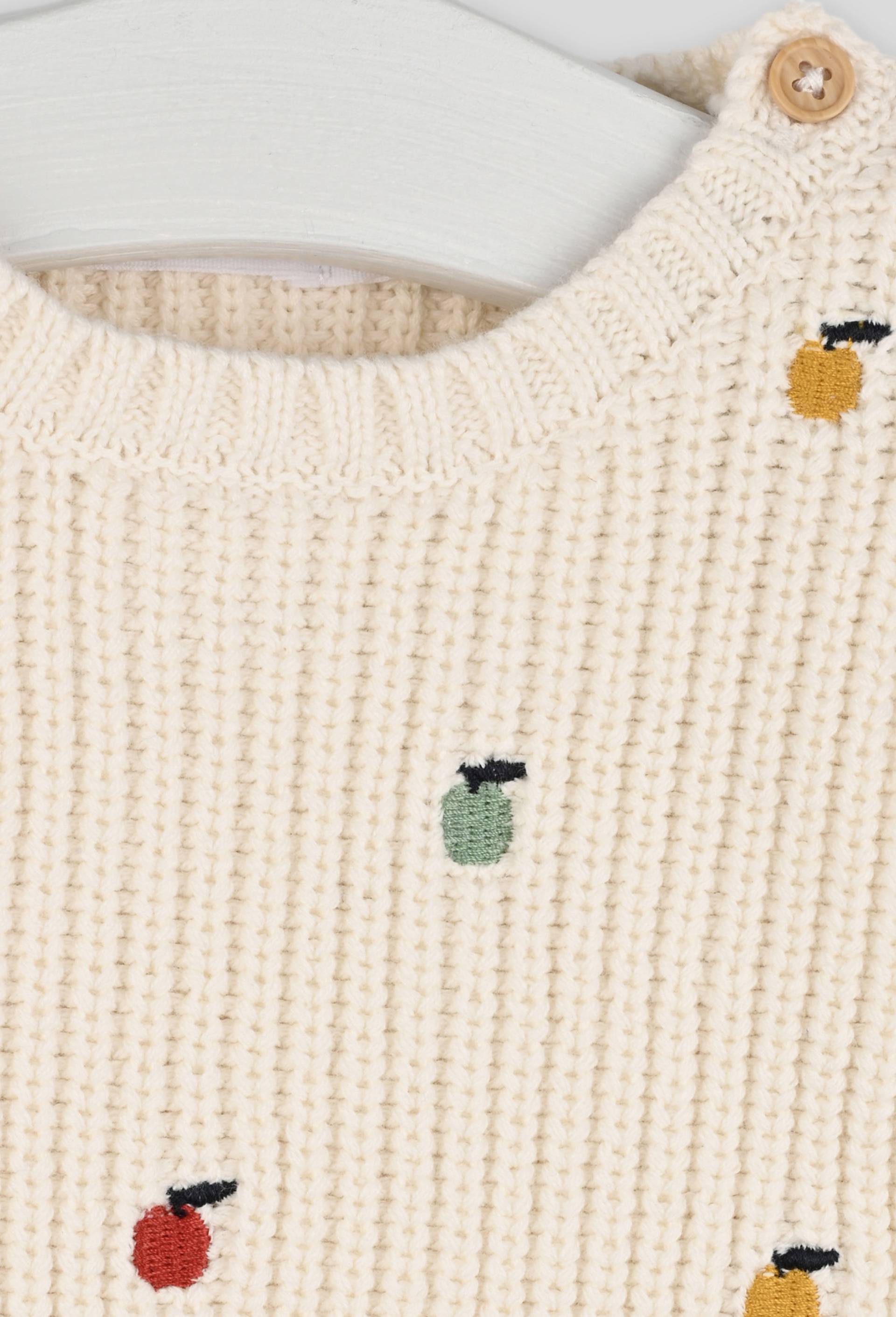 Pull brodé à motifs, Beige clair, large image number 2