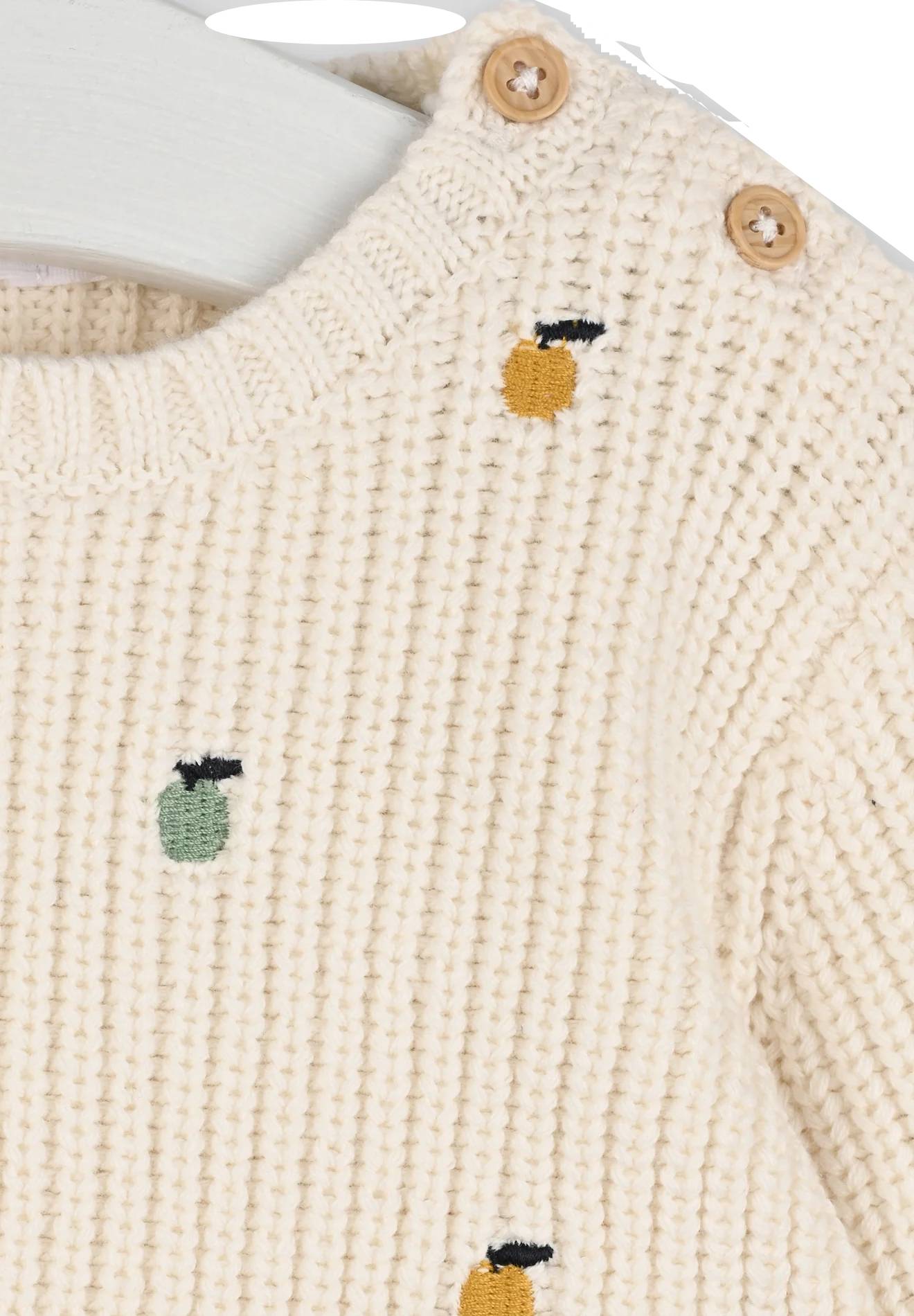 Pull brodé à motifs, Beige clair, large image number 5