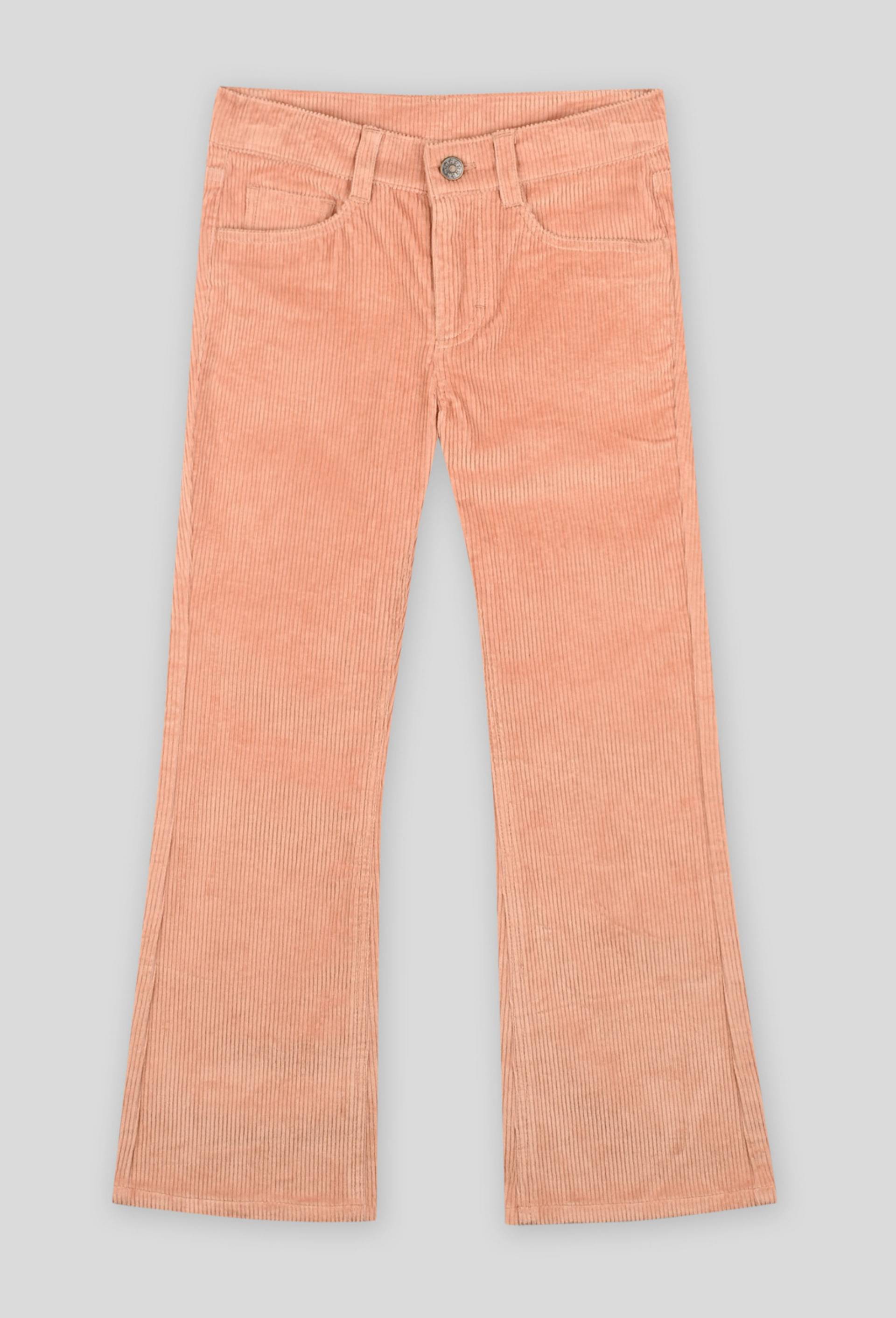 Pantalon flare velours certifié Oekotex, Rose clair, large image number 0