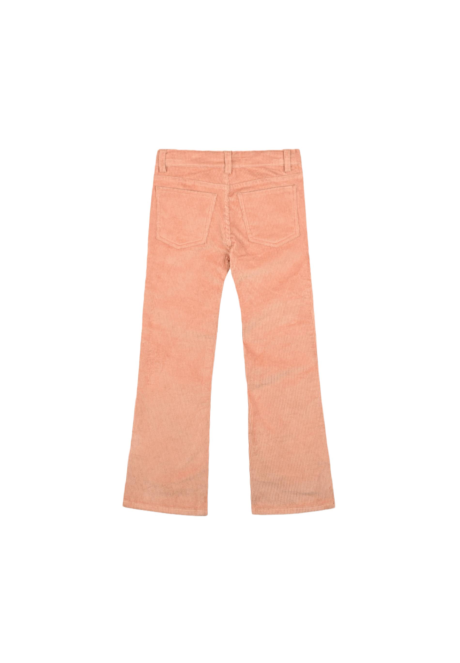 Pantalon flare velours certifié Oekotex, Rose clair, large image number 4