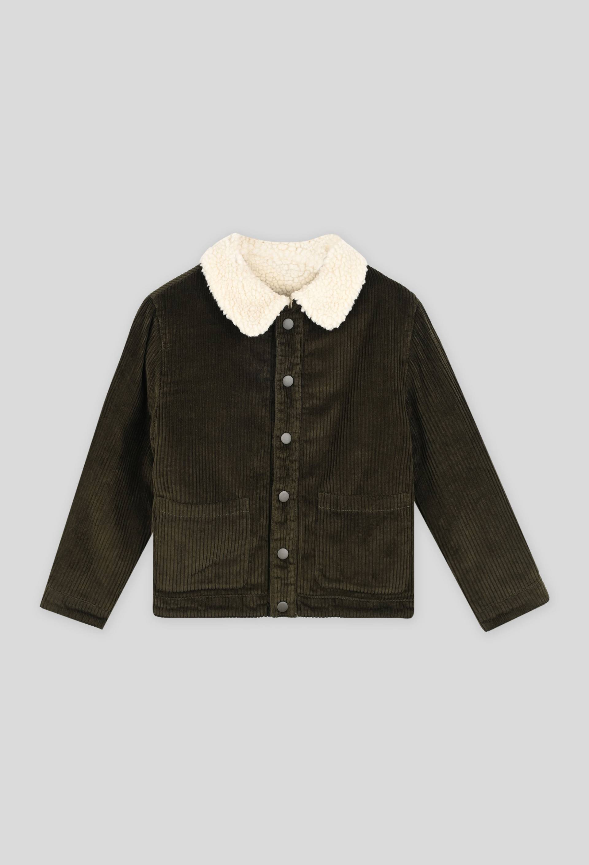 Veste sherpa r{versible en velours, Vert foncé, large image number 0
