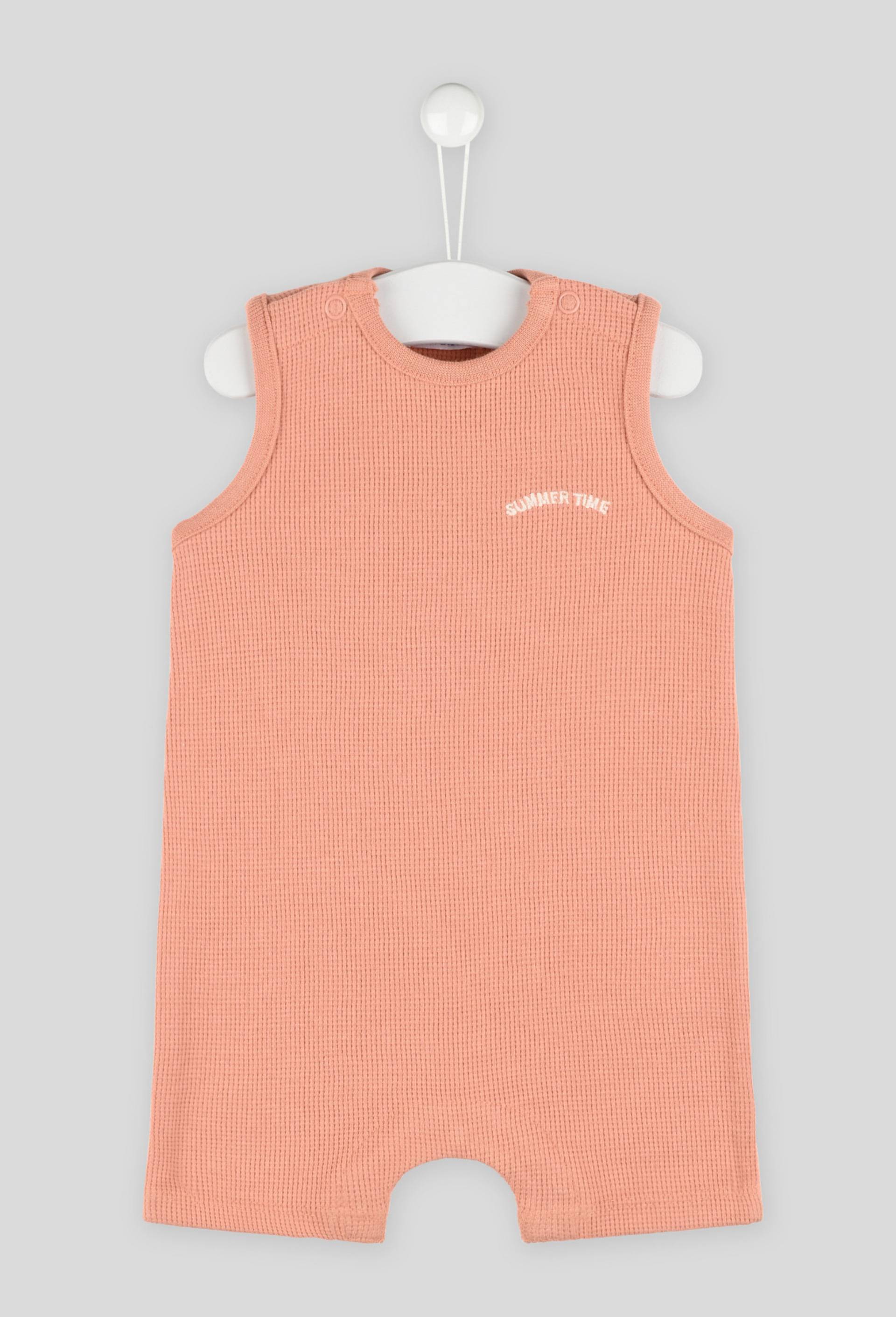 Combinaison gaufrée en coton biologique certifié Oekotex, Rose clair, large image number 0