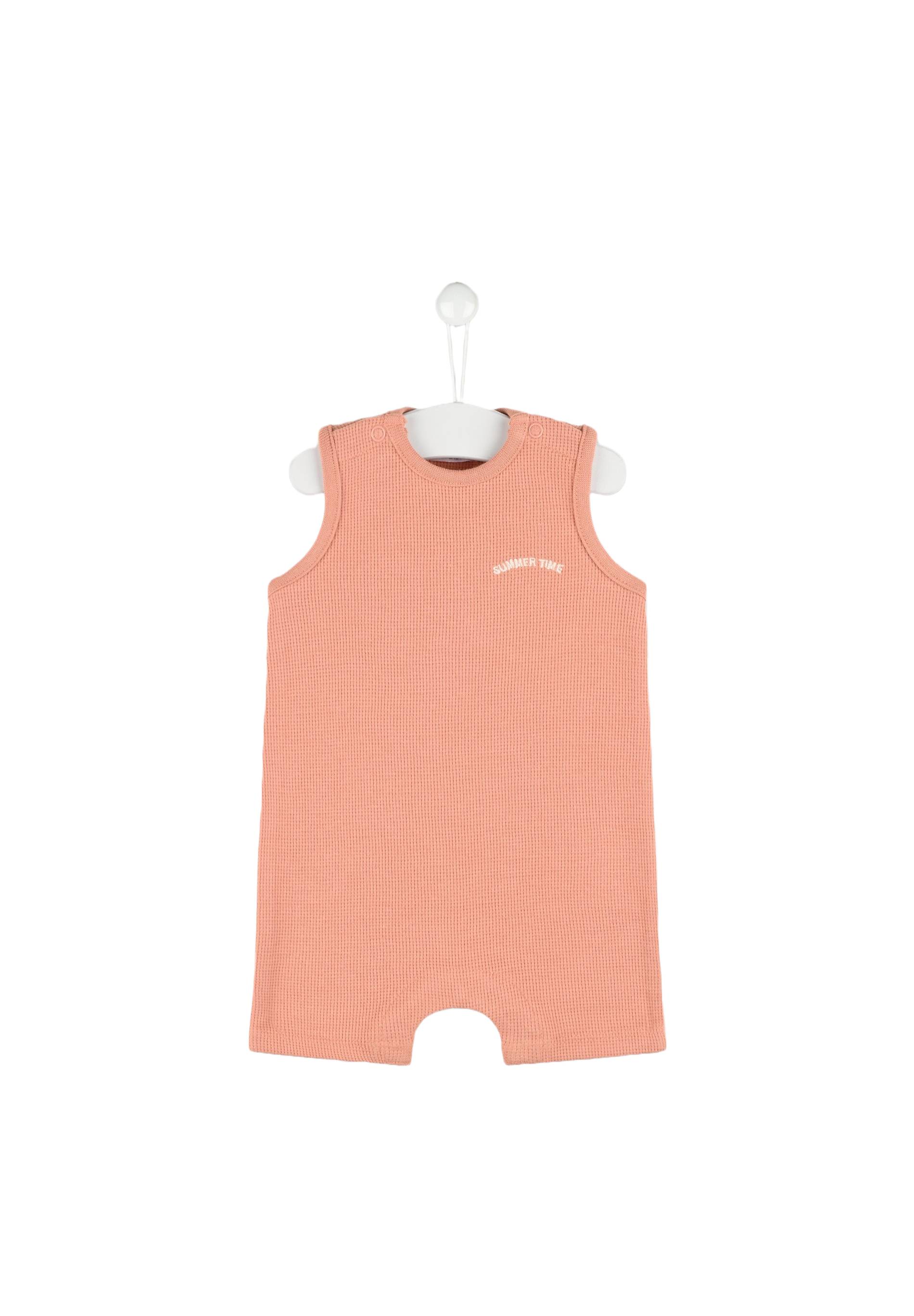 Combinaison gaufrée en coton biologique certifié Oekotex, Rose clair, large image number 3