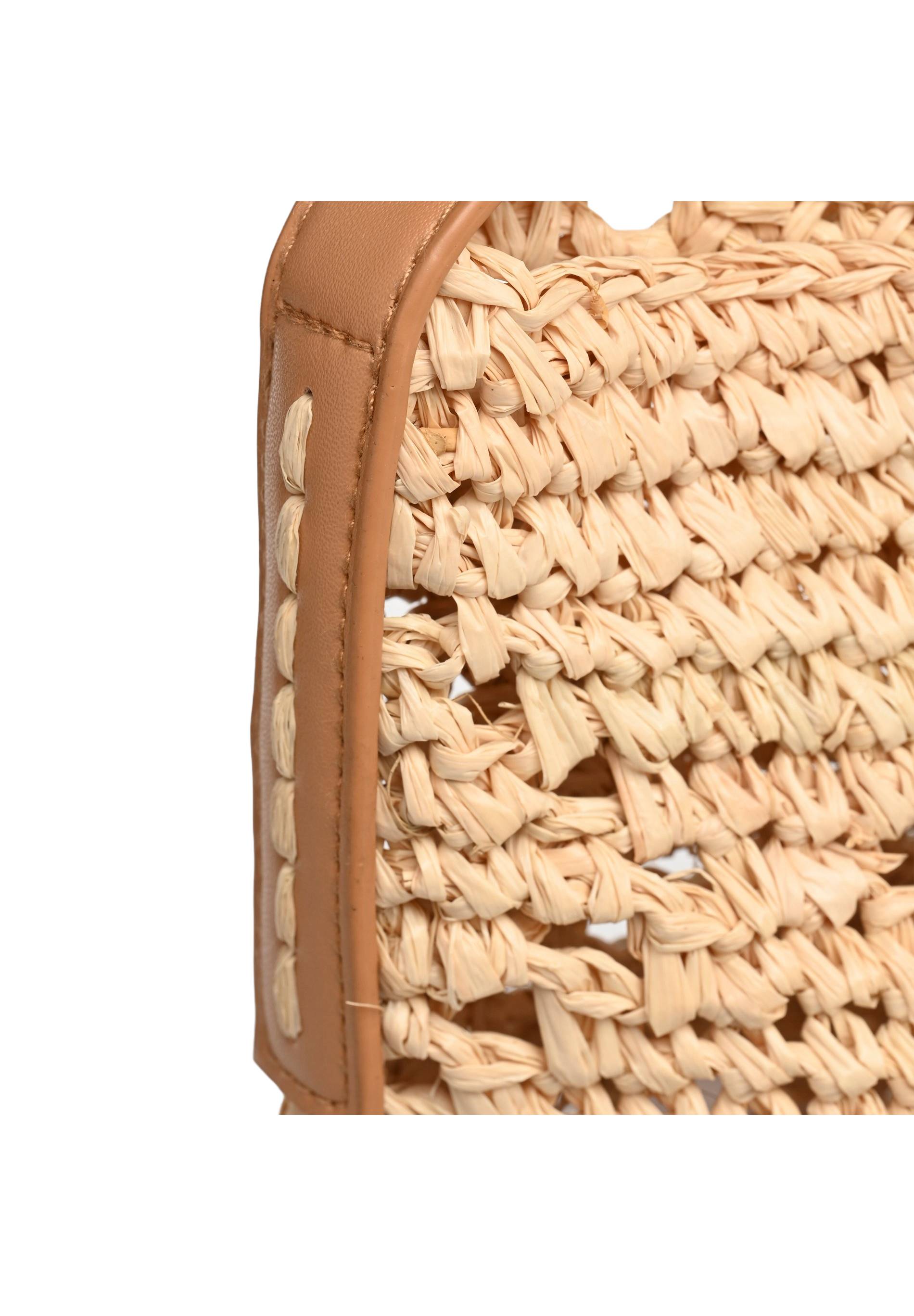 Sac seau en paille papier, Beige clair, large image number 5