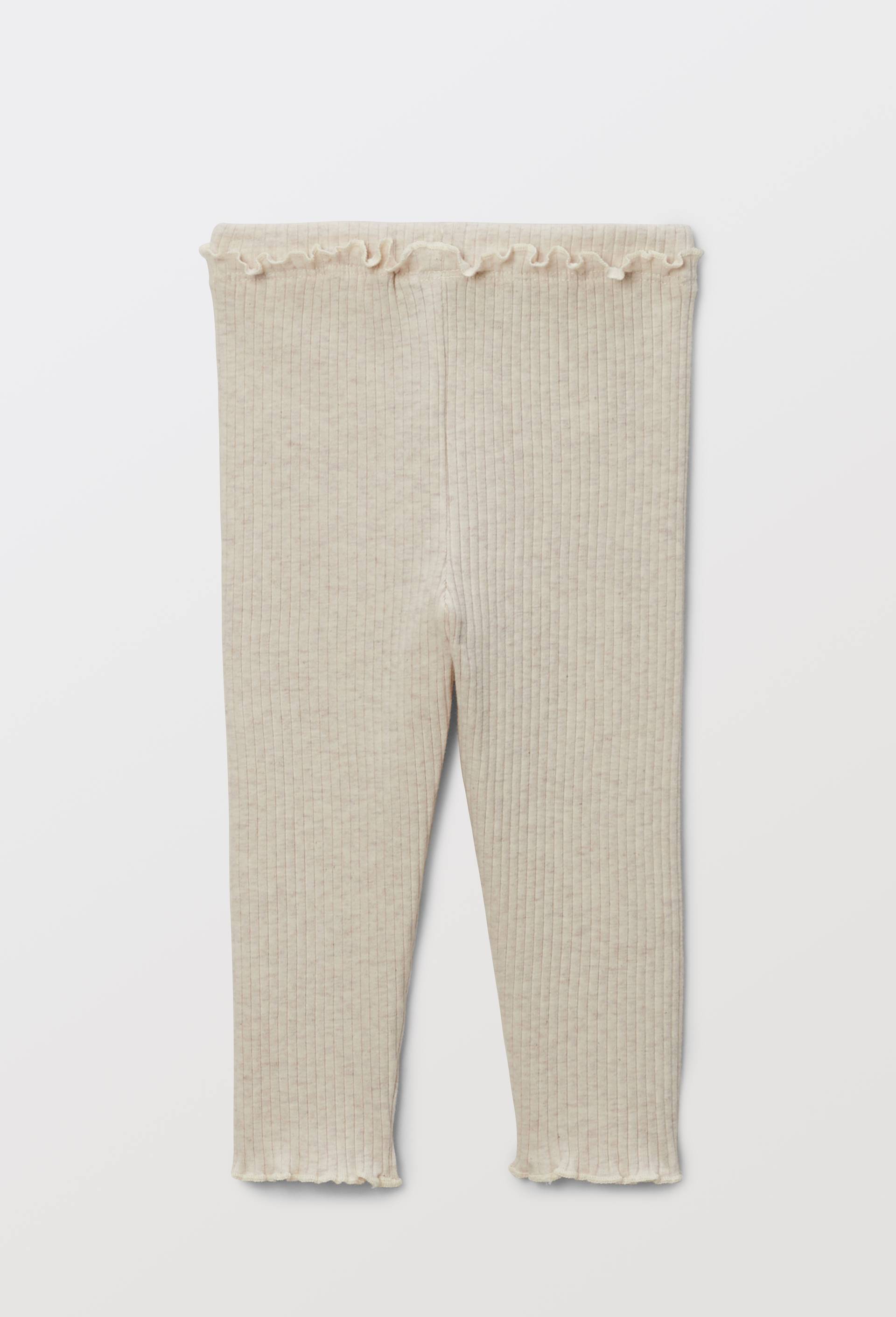 Legging c&ocirc;tel&eacute; uni en coton BIO GOTS, Beige, large image number 2