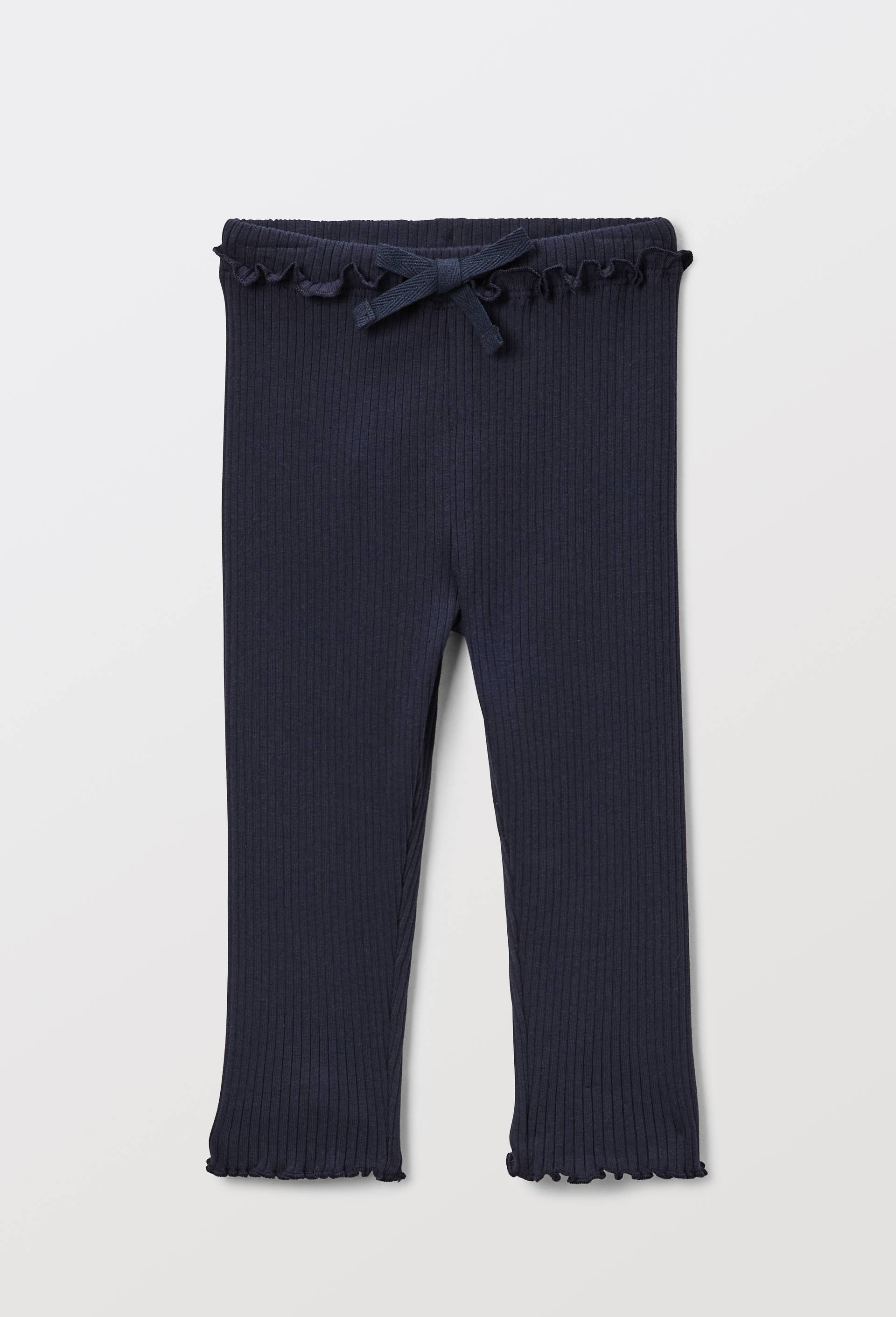 Legging c&ocirc;tel&eacute; uni en coton BIO GOTS, Bleu fonc&eacute;, large image number 0