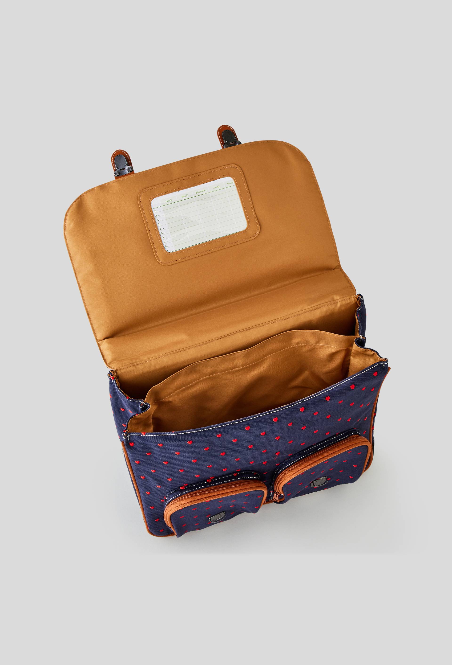 Cartable, 41 x 33 x 17 cm, polyesterr, Bleu, large image number 1