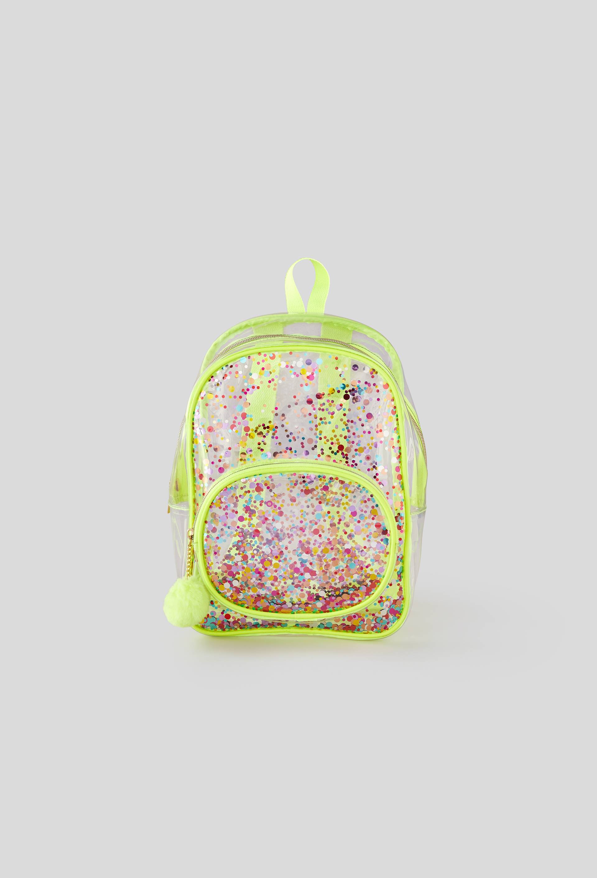 Mini sac à dos, 22 x 12 x 30 cm, PVC, Jaune, large image number 0