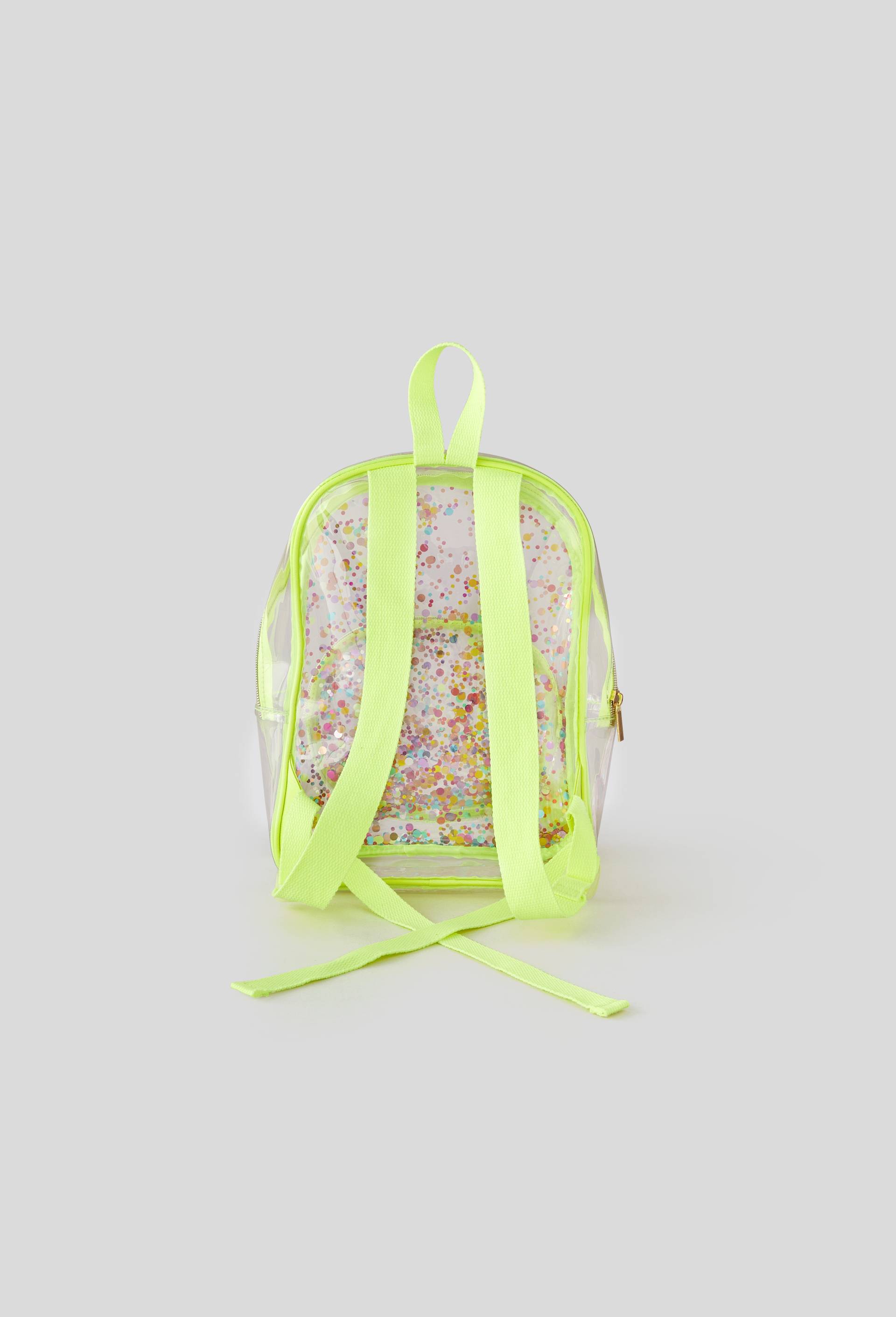 Mini sac à dos, 22 x 12 x 30 cm, PVC, Jaune, large image number 1