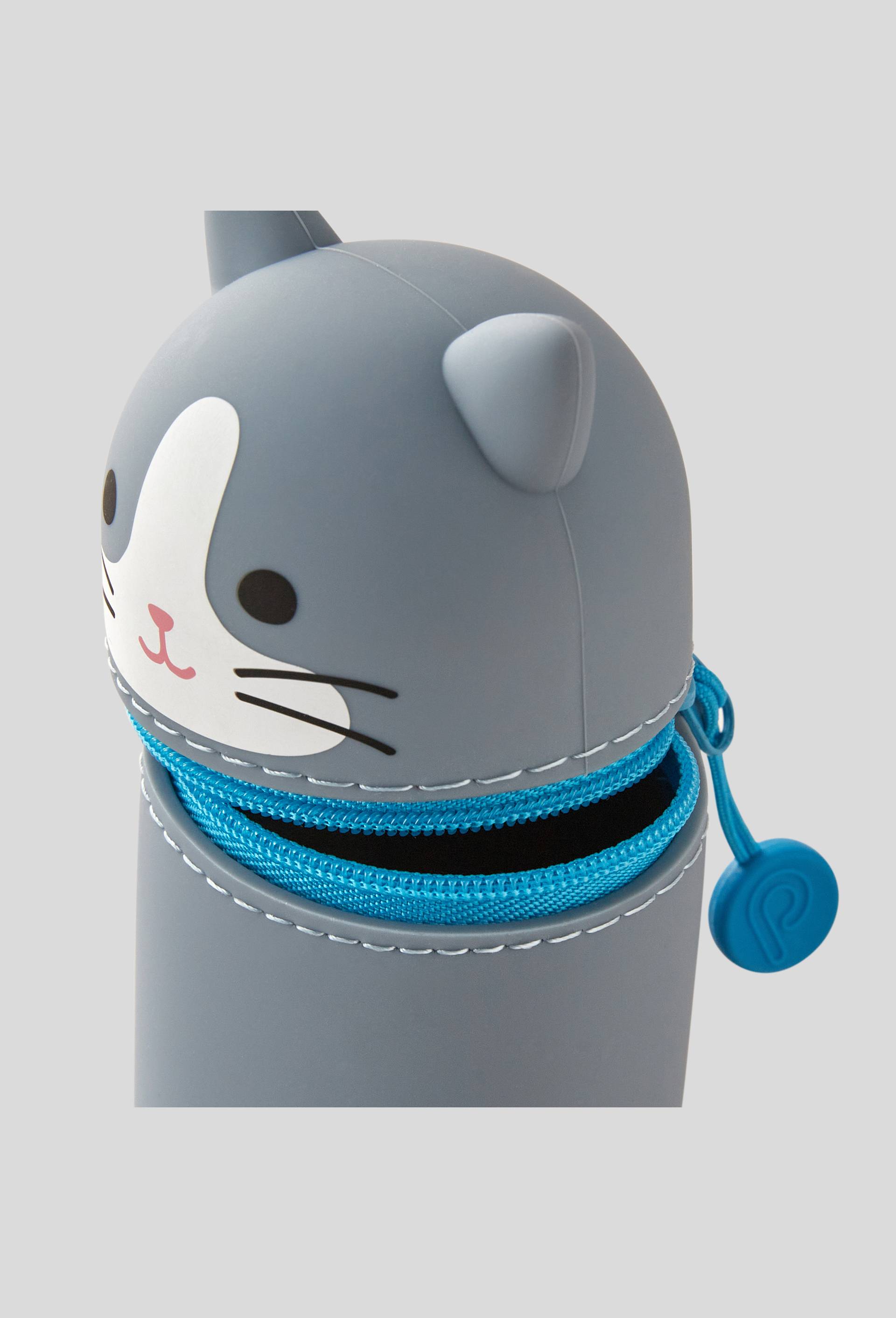 Trousse chat, silicone, Gris, large image number 1