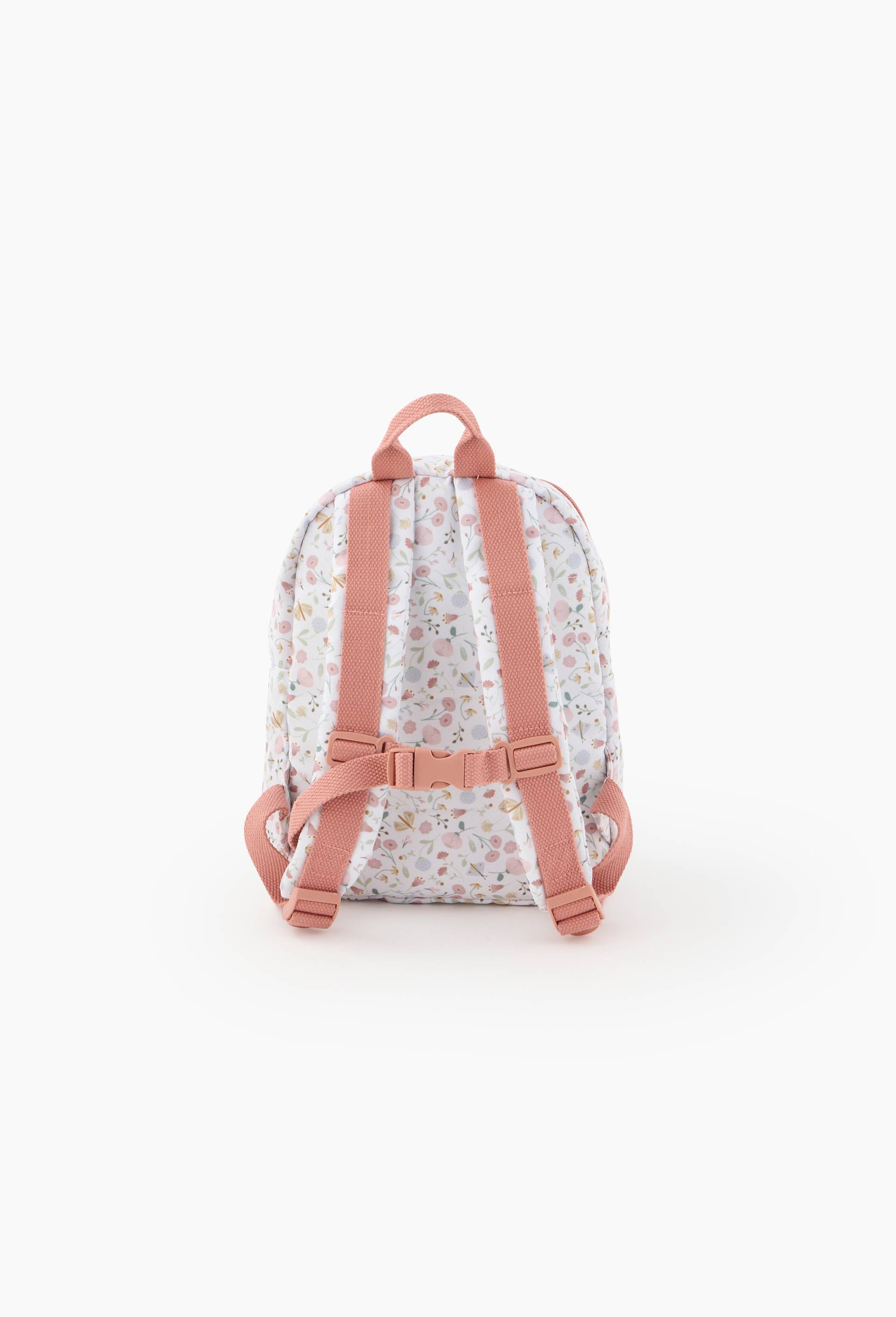 Mini sac &agrave; dos &agrave; fleurs, Blanc, large image number 1